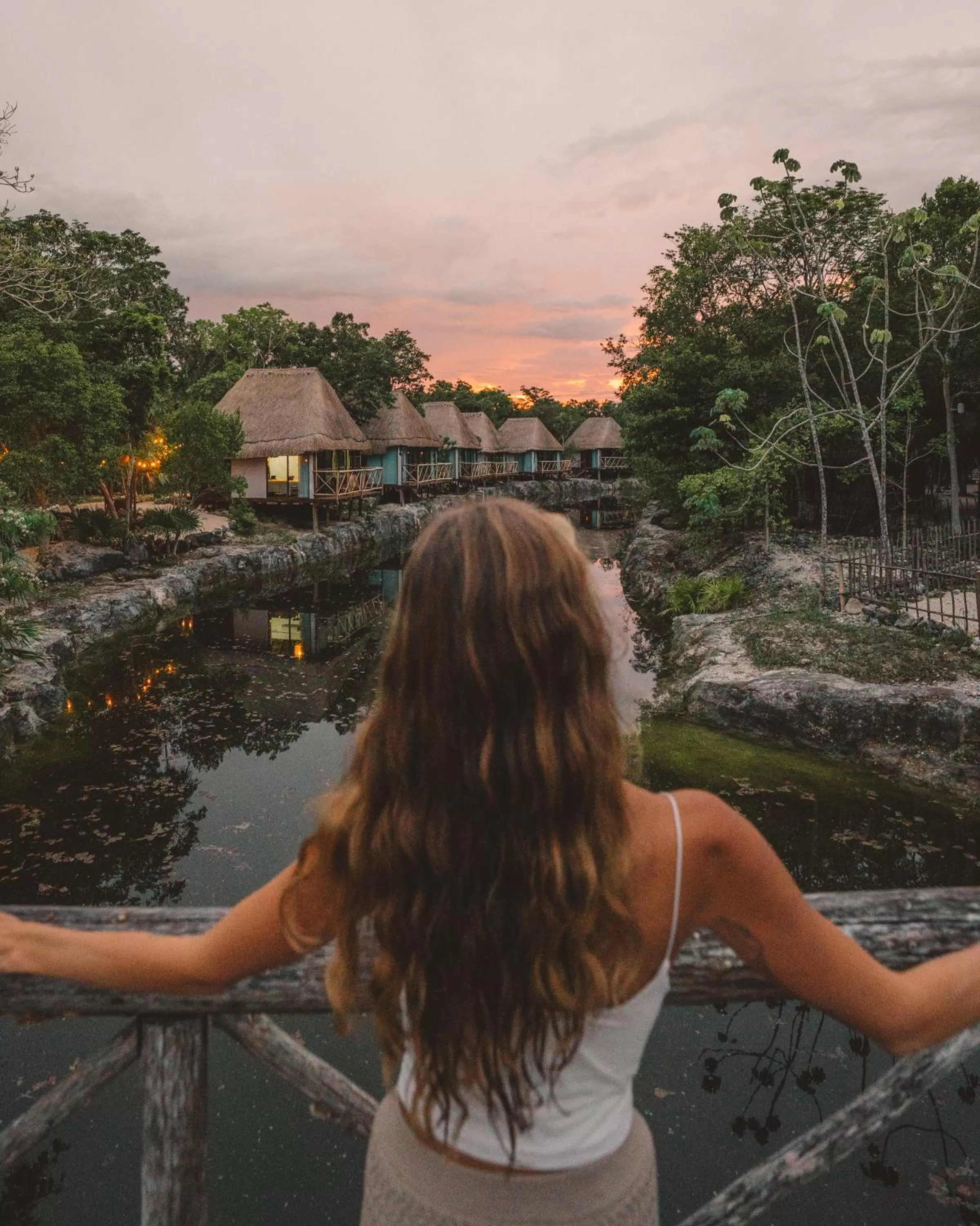 Sunset in Zamna eco-lodge Tulum