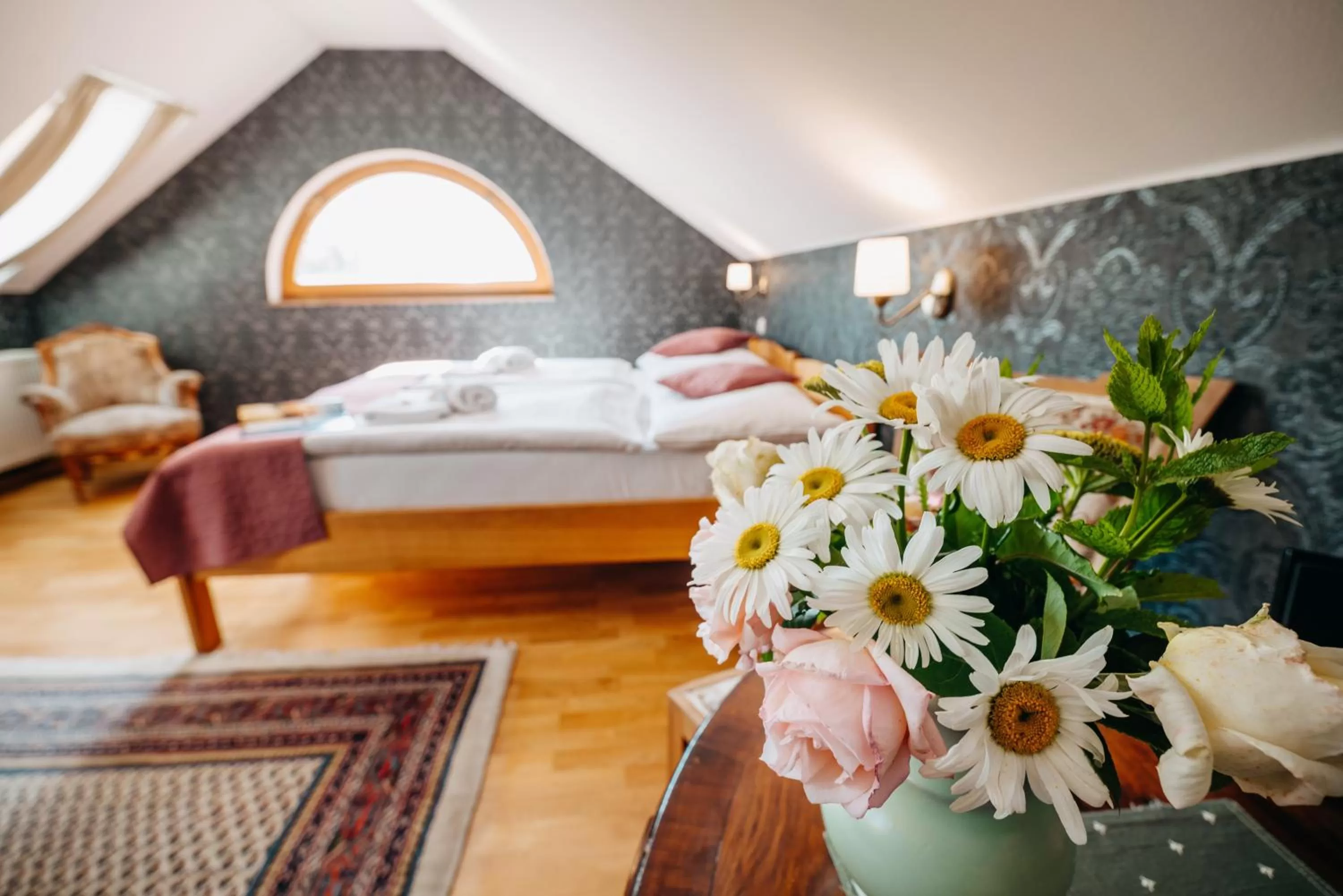 Decorative detail, Bed in Hotel Klika