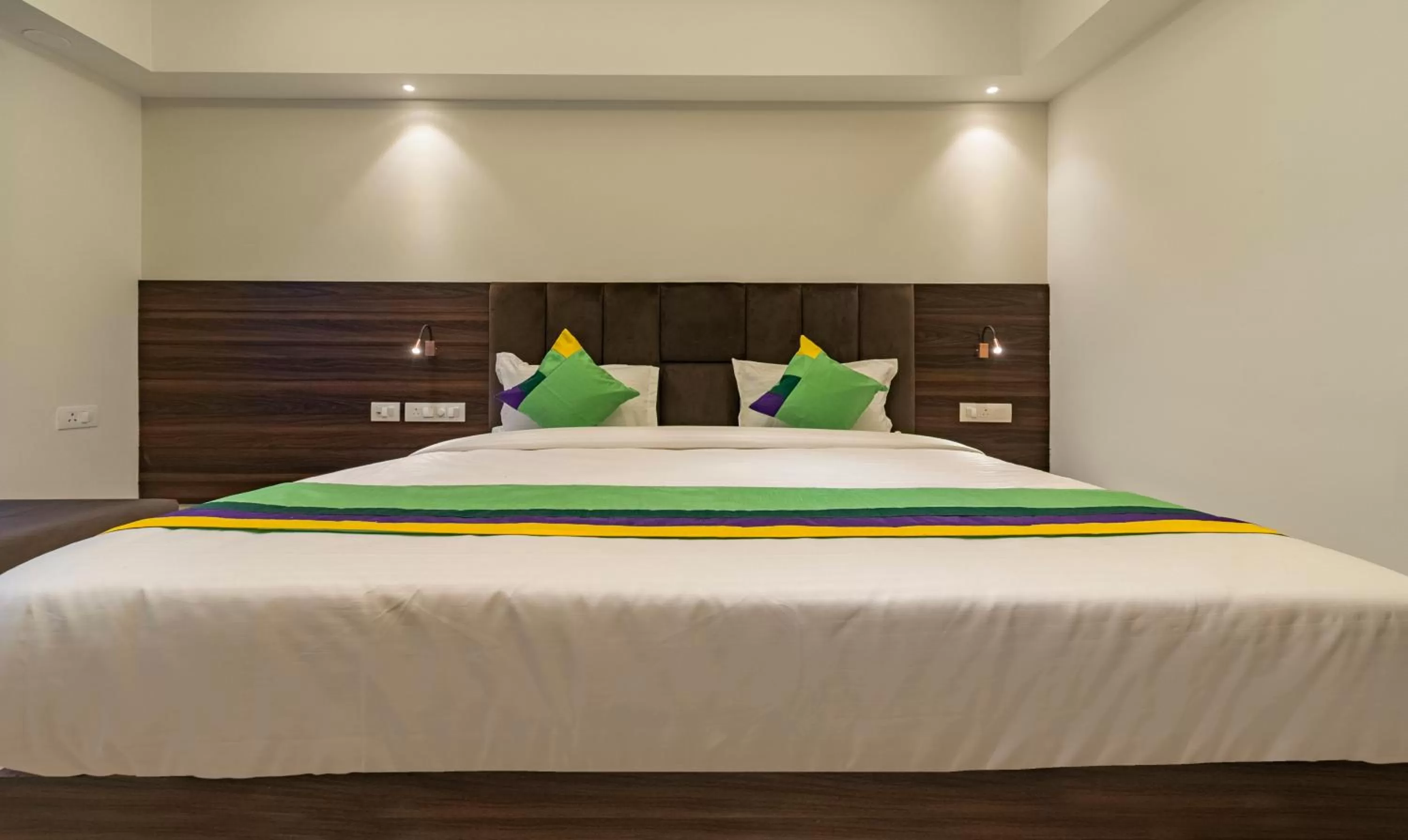 Bedroom, Bed in Treebo Pink City Grand