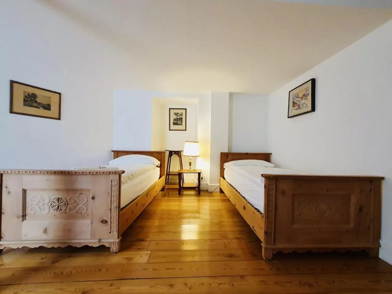 Bed in Hotel Bernina 1865 by Kleos Group Collection