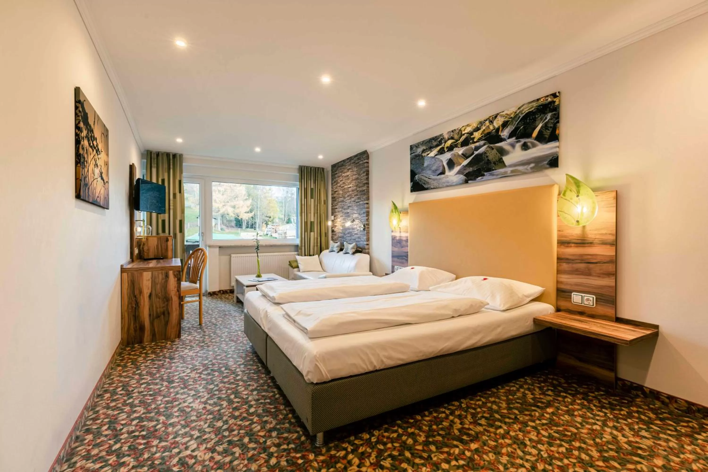 Bed in Landhotel GrünWies -Bonsai-Wellness Garni