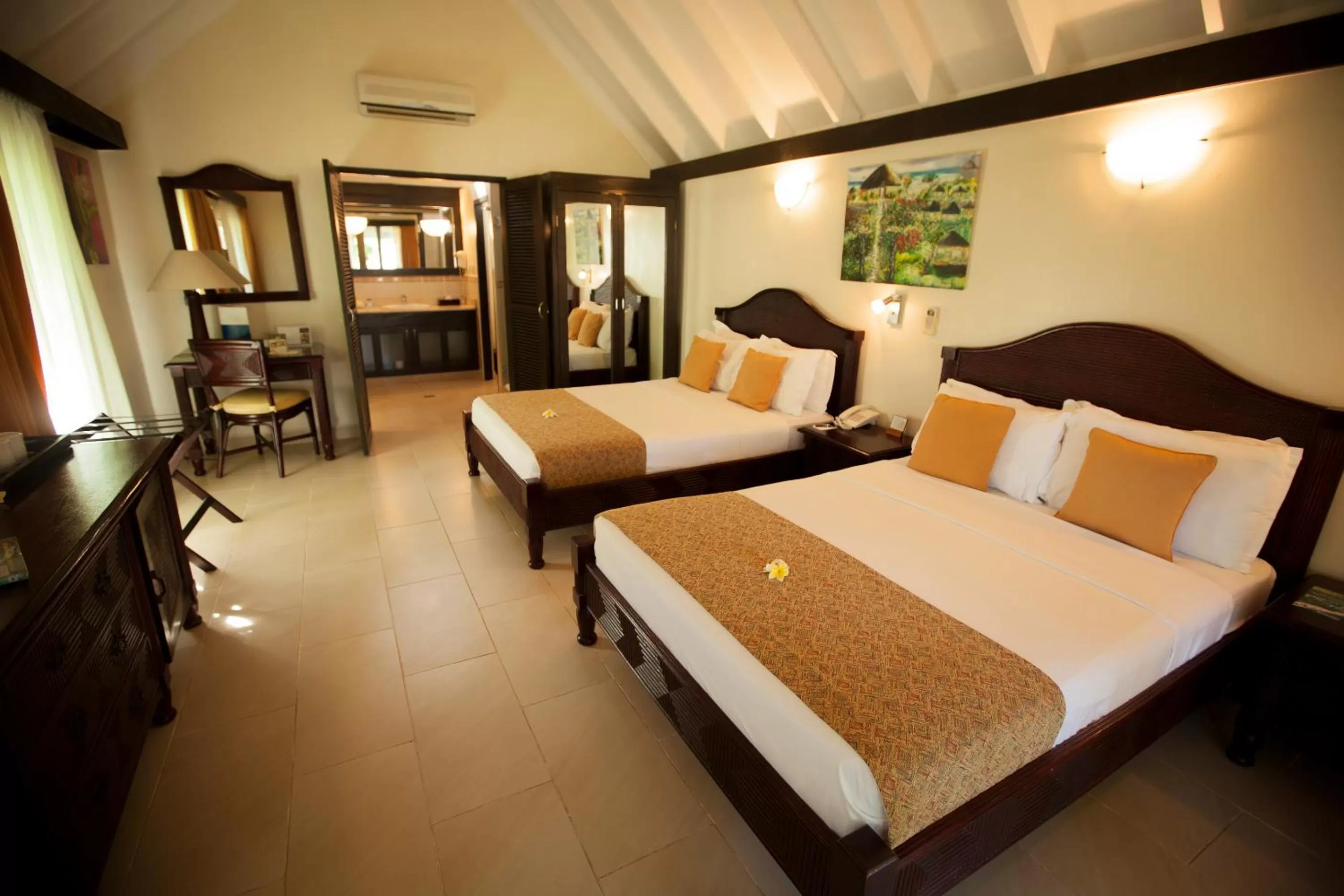 Bedroom, Bed in Warwick Le Lagon Resort & Spa, Vanuatu