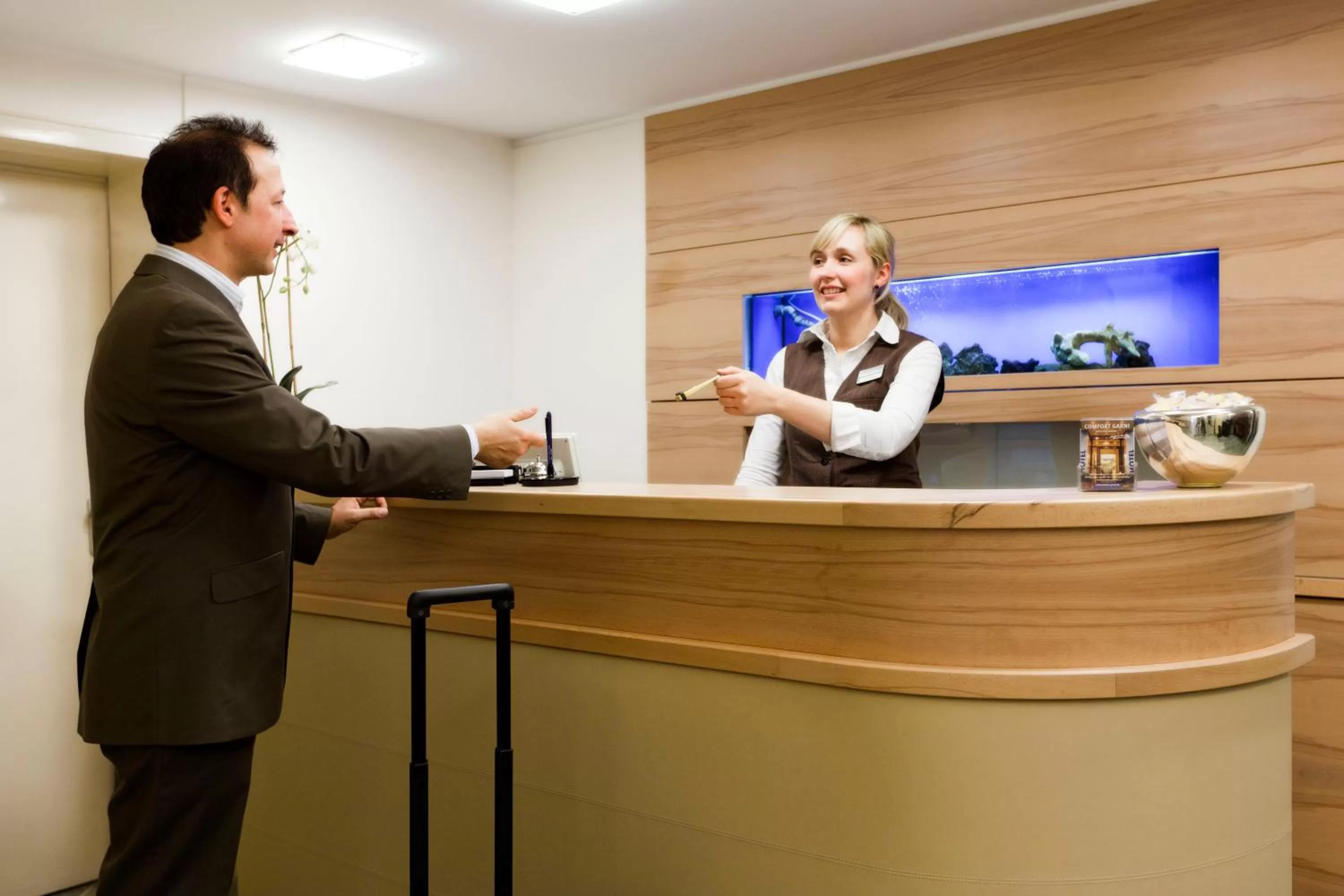 Lobby or reception in Comfort Garni Stadtzentrum Hotel