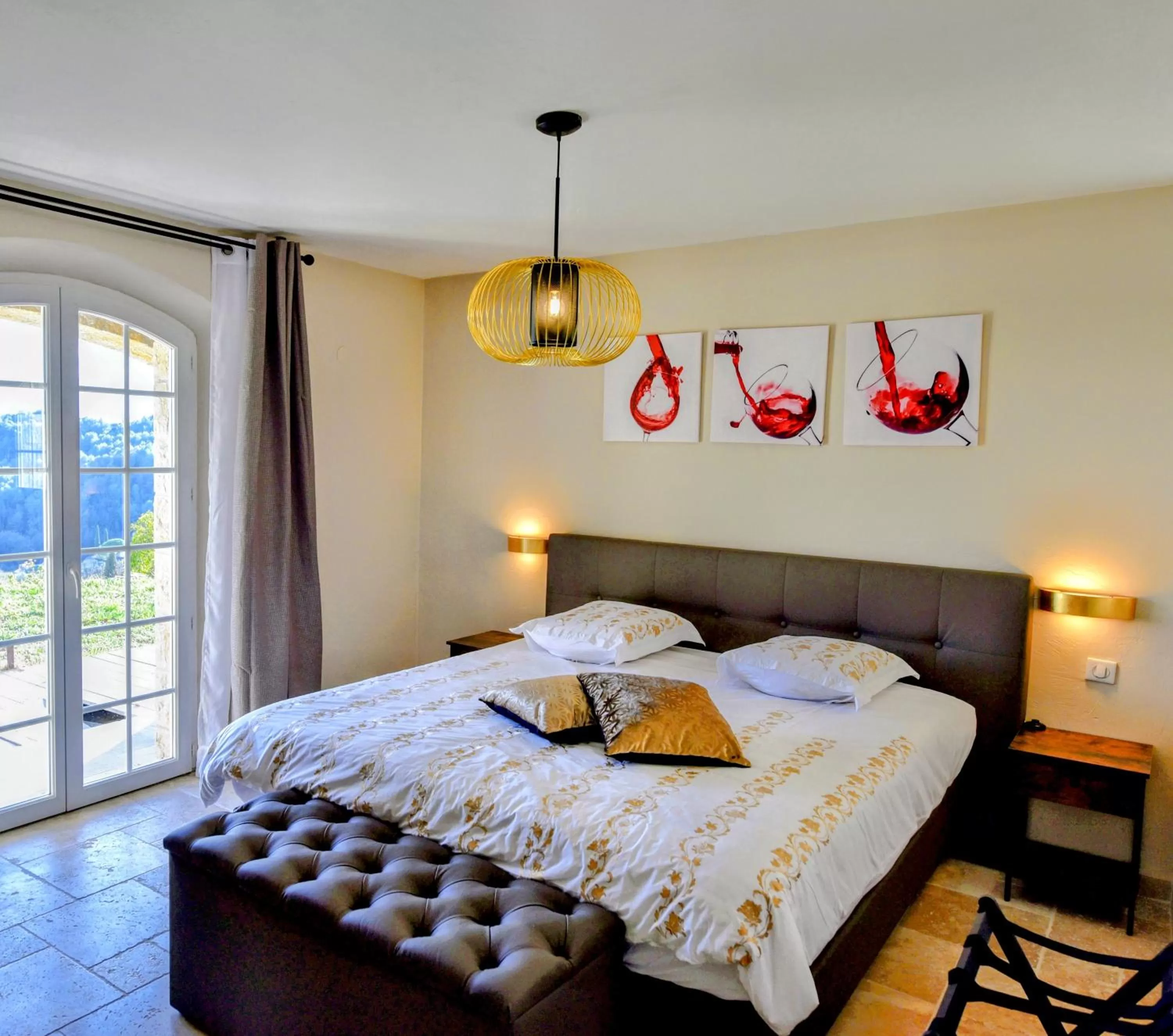 Bed in Chambre d'hôtes Cottes