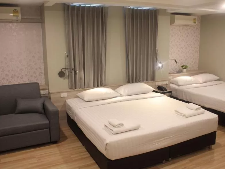 Bed in YWCA Hotel Bangkok