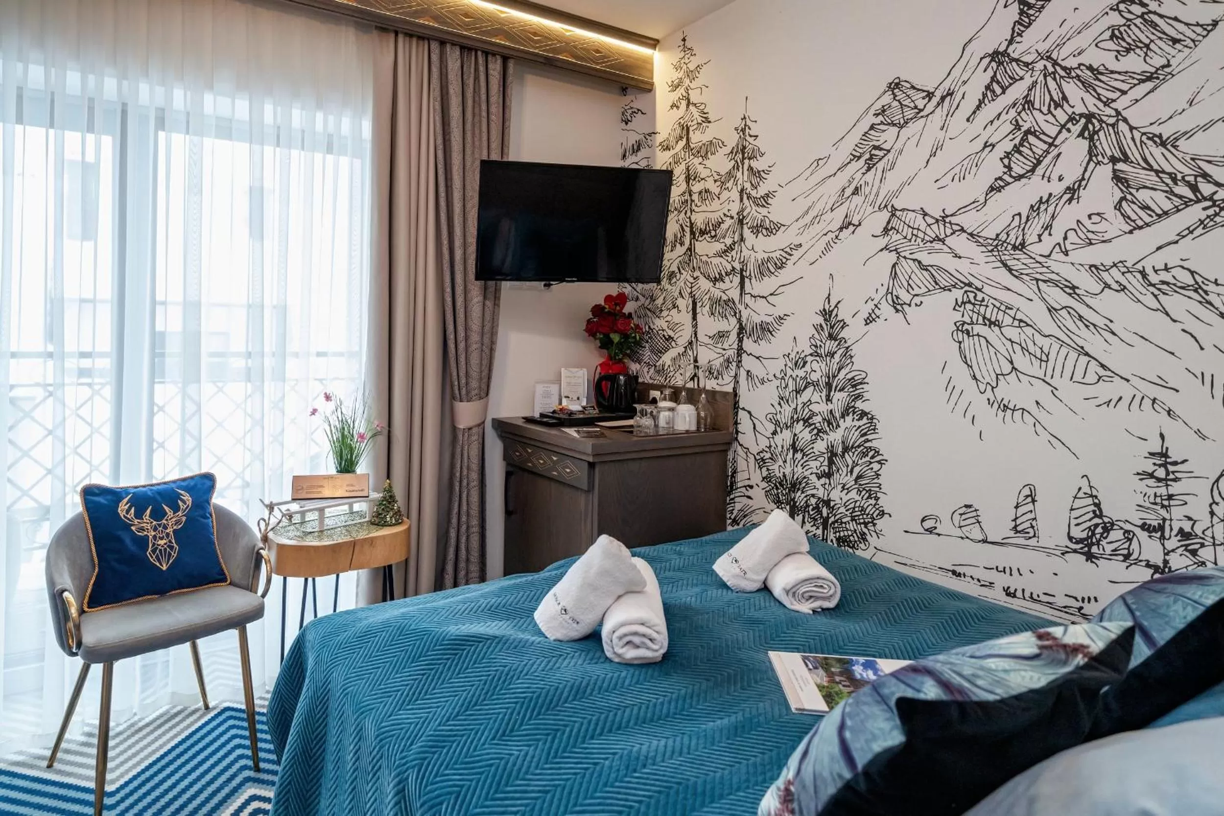 Bed in Serce Tatr Residence Zakopane - blisko Krupówek