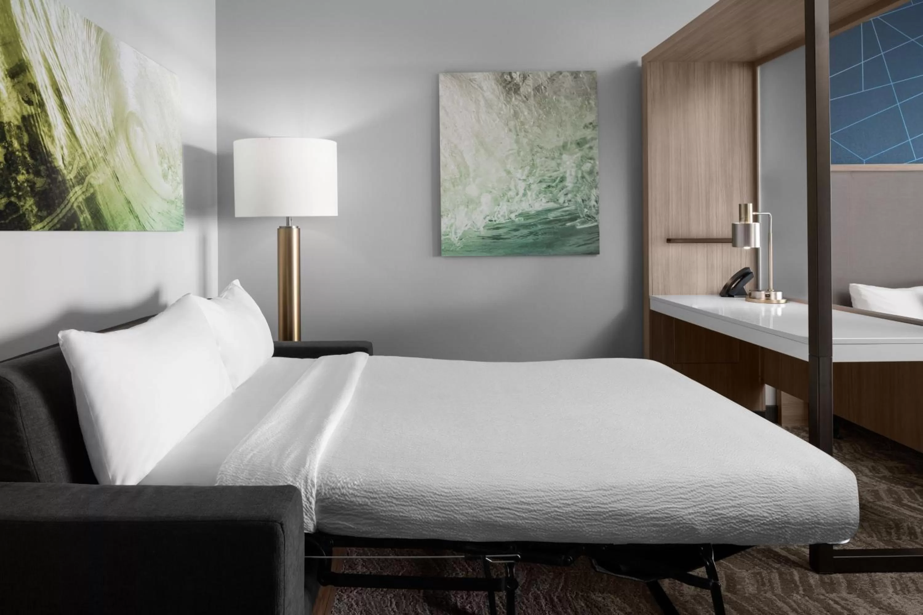 Photo of the whole room, Bed in SpringHill Suites by Marriott Myrtle Beach Oceanfront