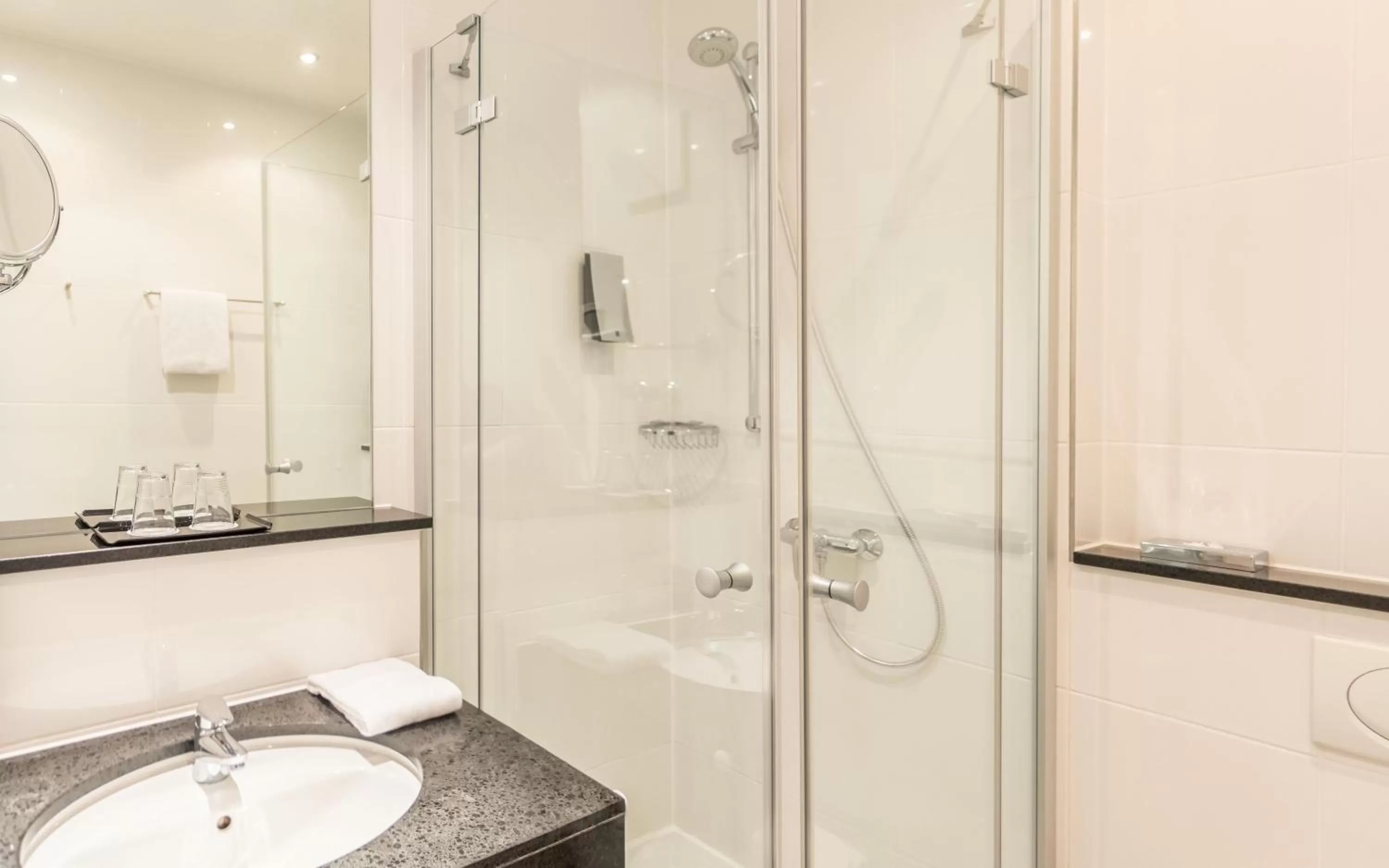 Shower in Ramada by Wyndham München Airport
