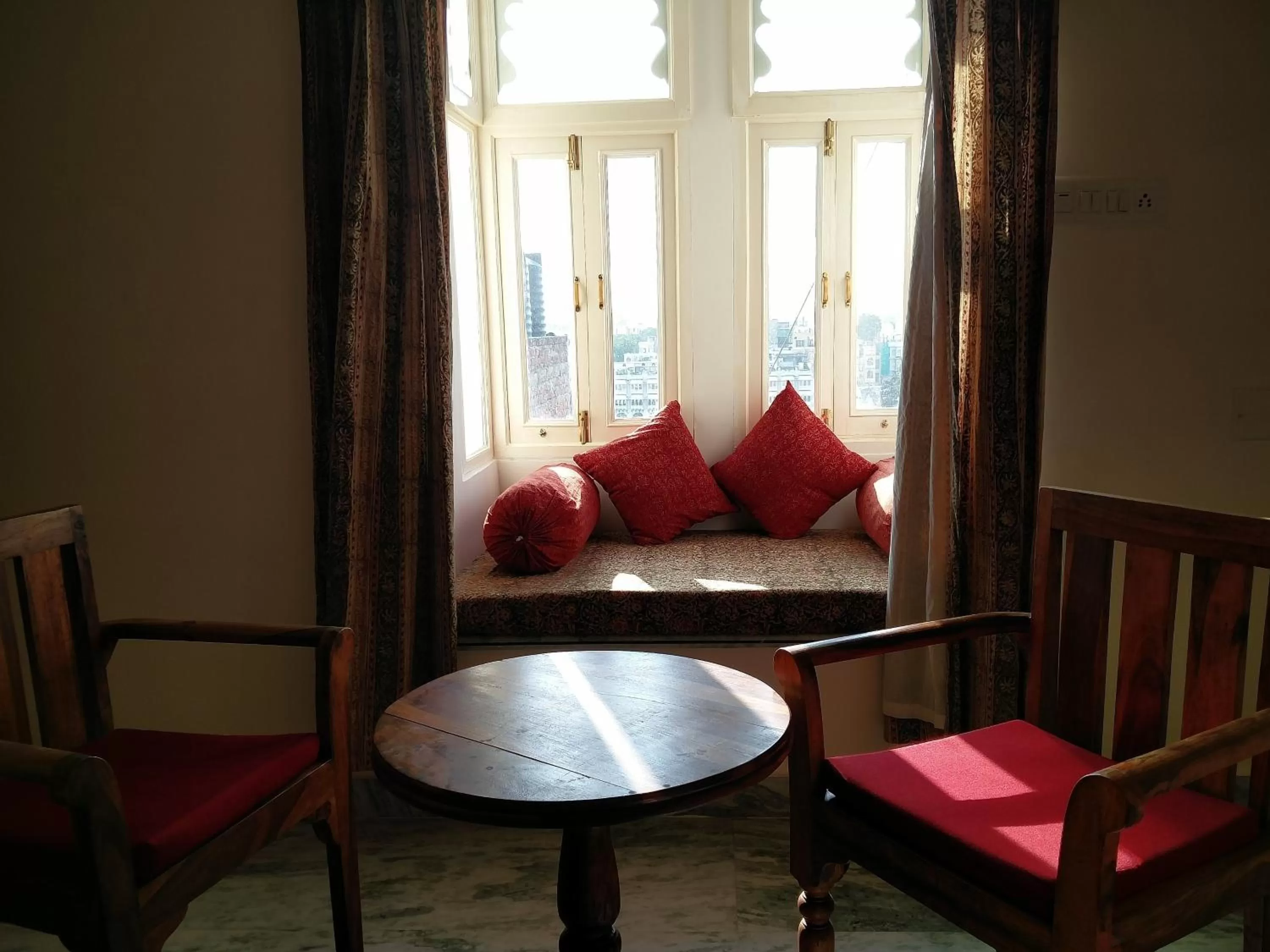 Seating area in Hotel Pratap Bhawan