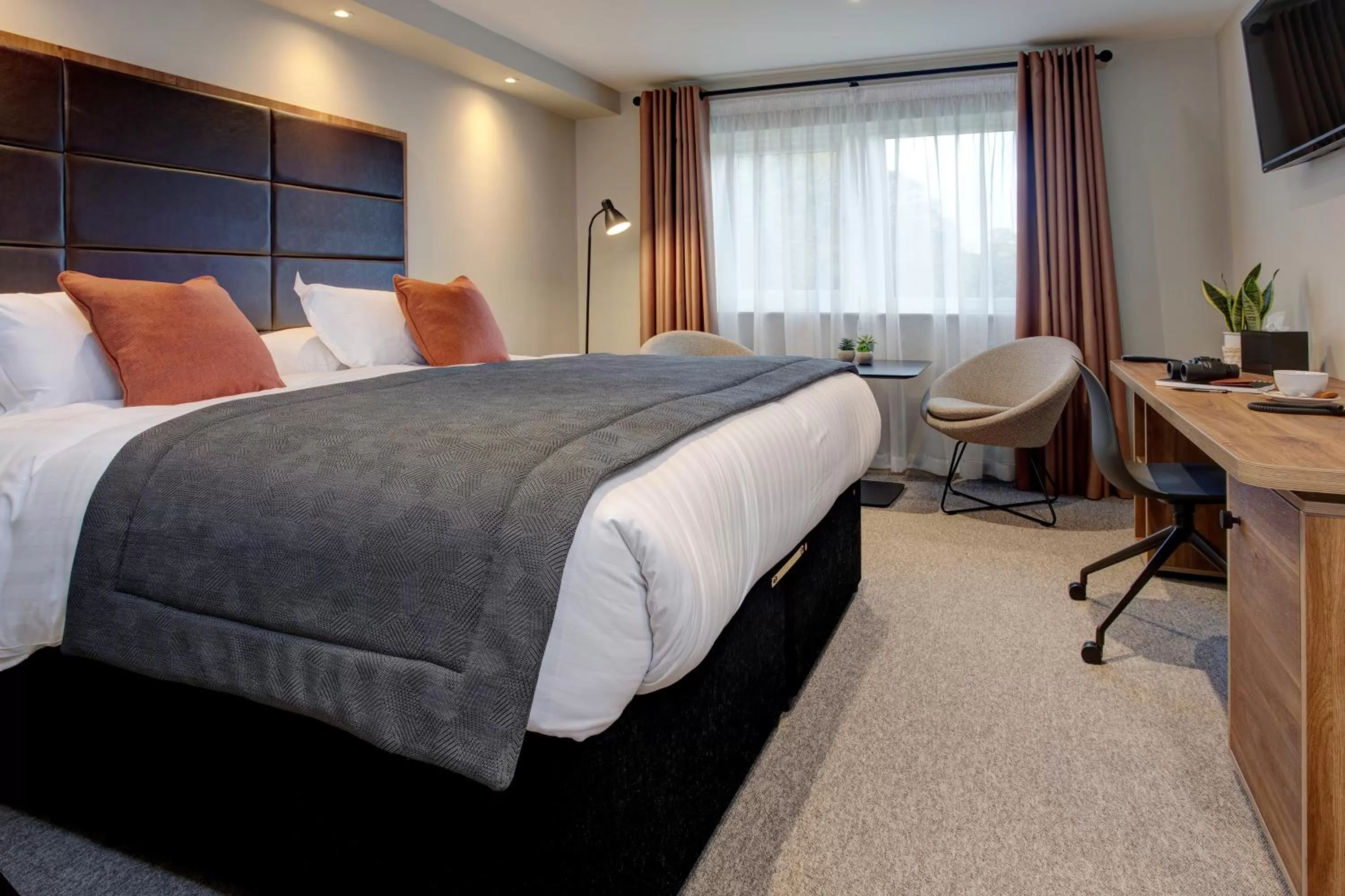 Bedroom, Bed in Mytton Fold Hotel, Ribble Valley