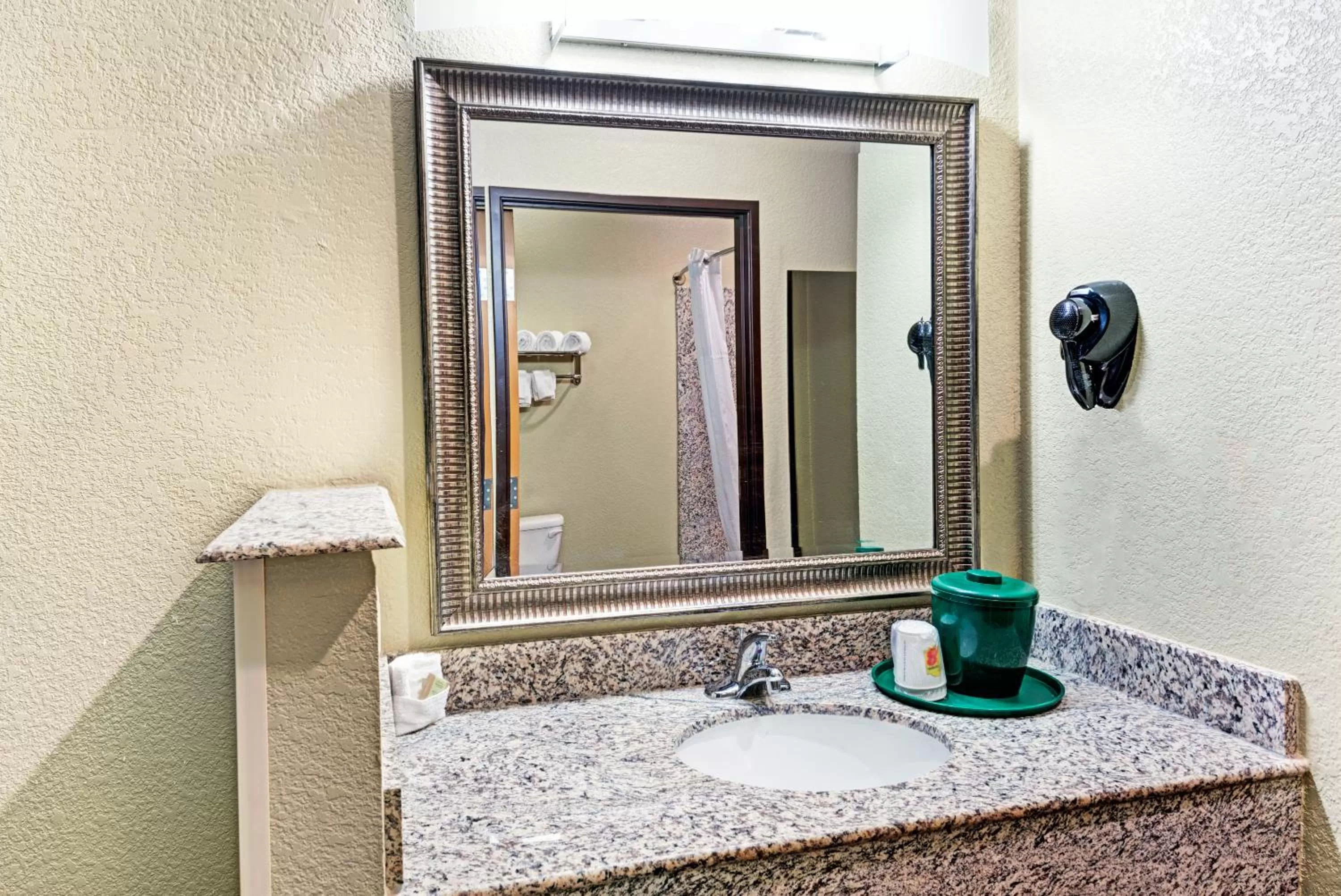 King Room with Roll-In Shower - Mobility/Hearing Accessible - Non-Smoking in Super 8 by Wyndham San Antonio/Alamodome Area