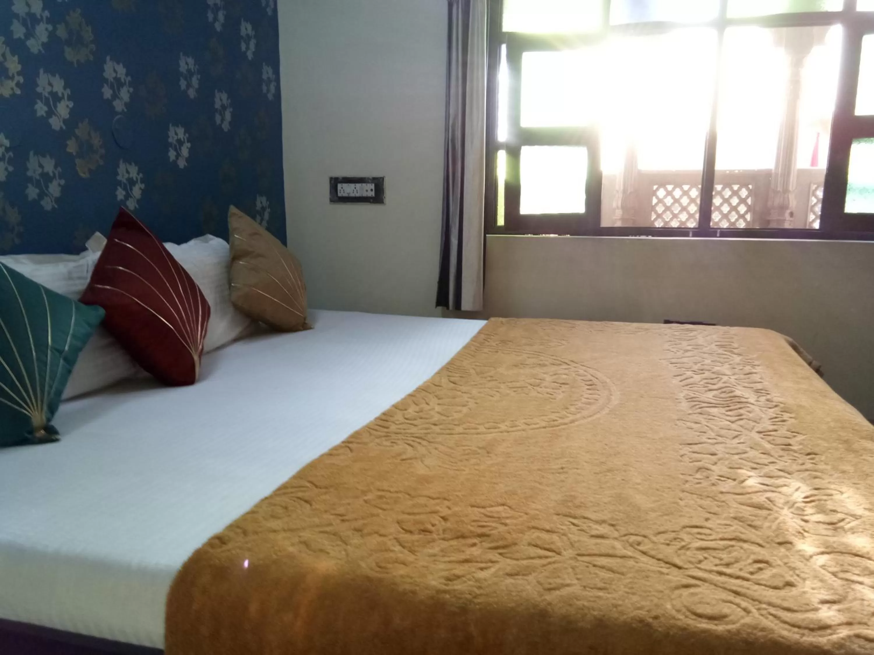 View (from property/room), Bed in Haveli Taragarh Palace