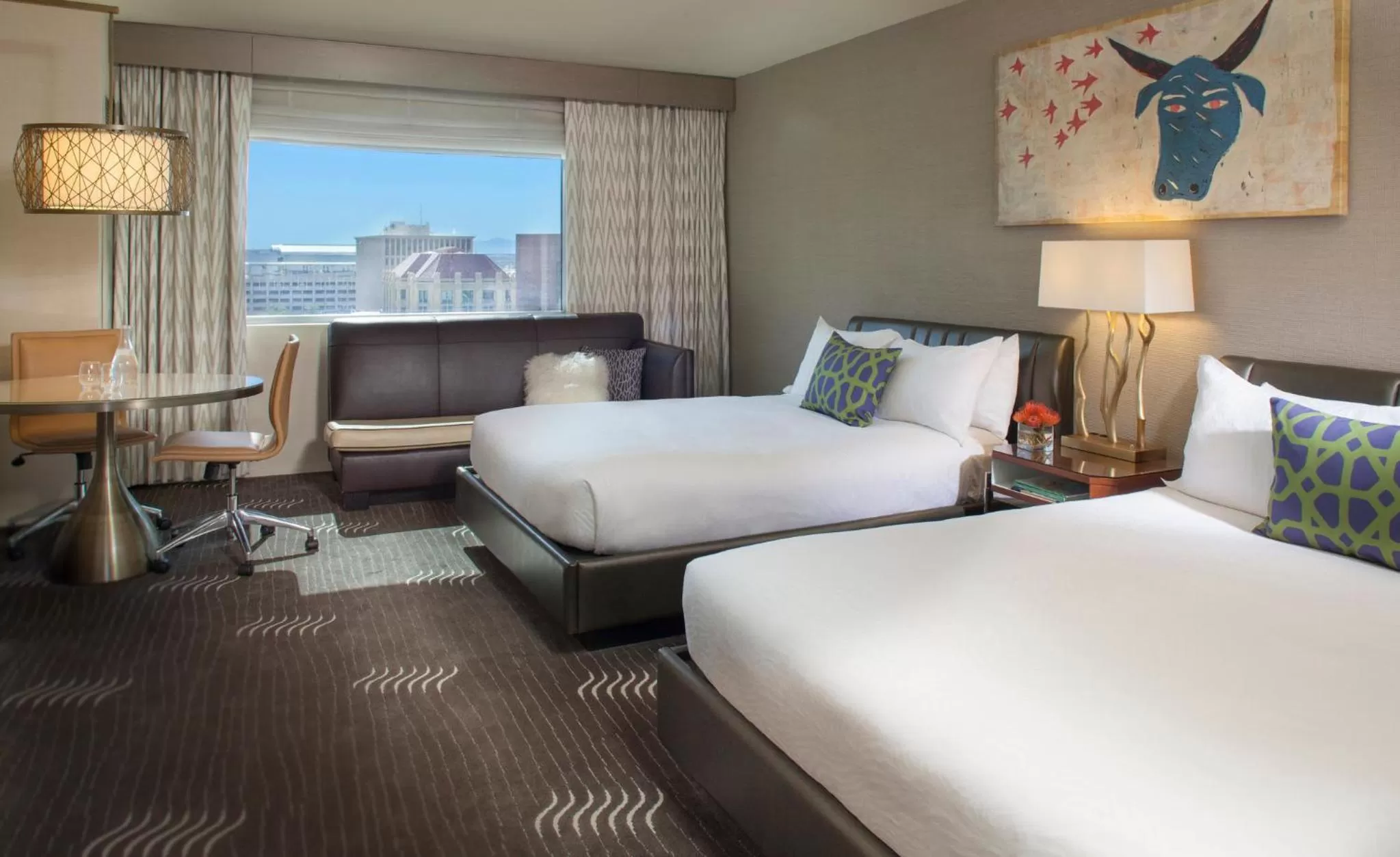 Premium Queen Room with Two Queen Beds and City View in Kimpton Hotel Palomar Phoenix Cityscape by IHG
