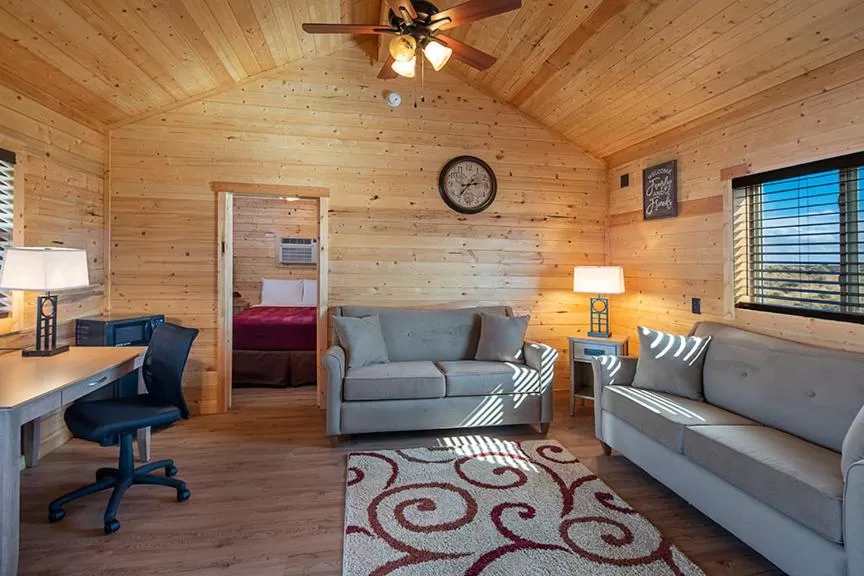 Living room in Cabins at Grand Canyon West