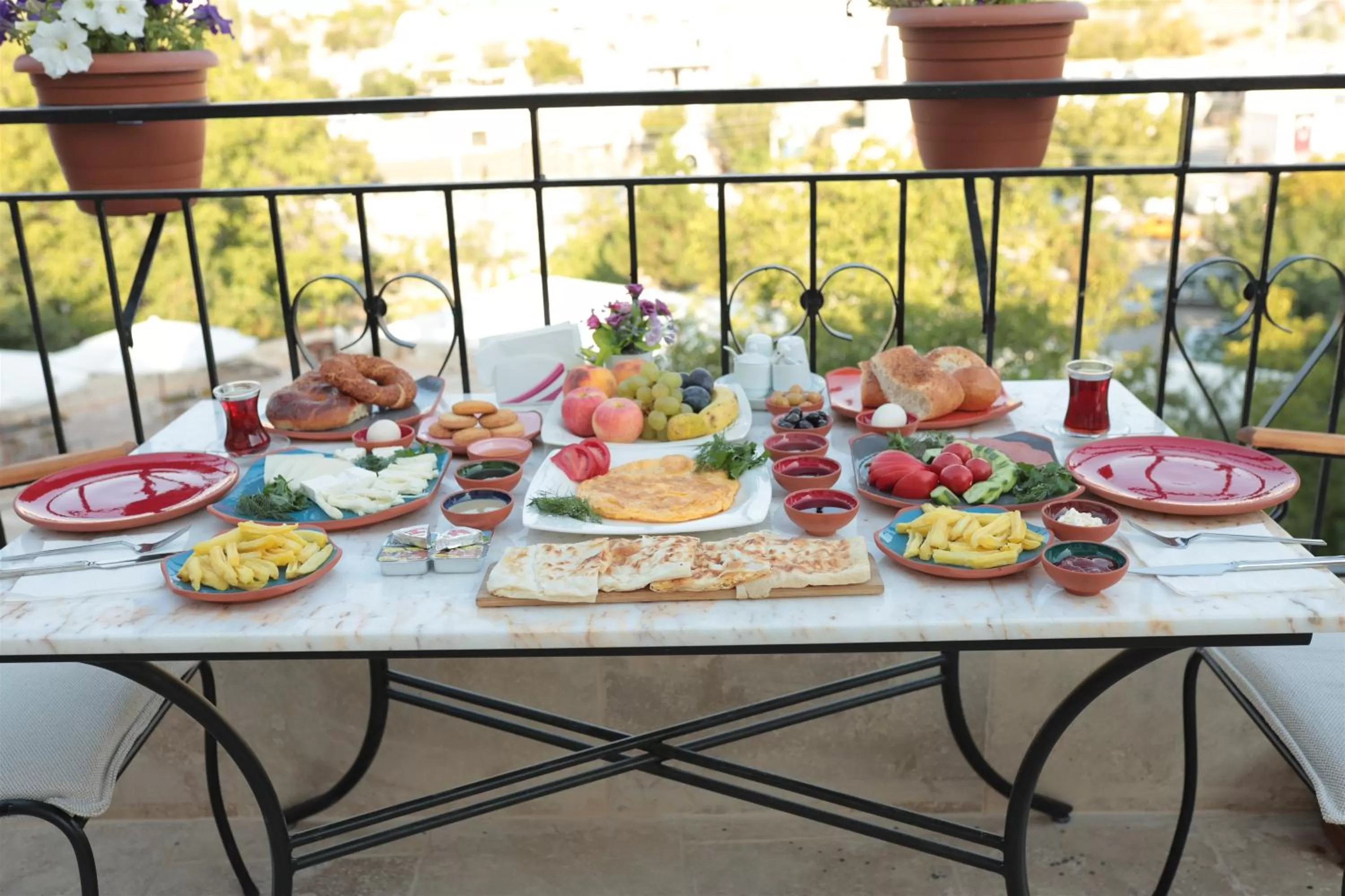 Buffet breakfast in Guven Cave Hotel