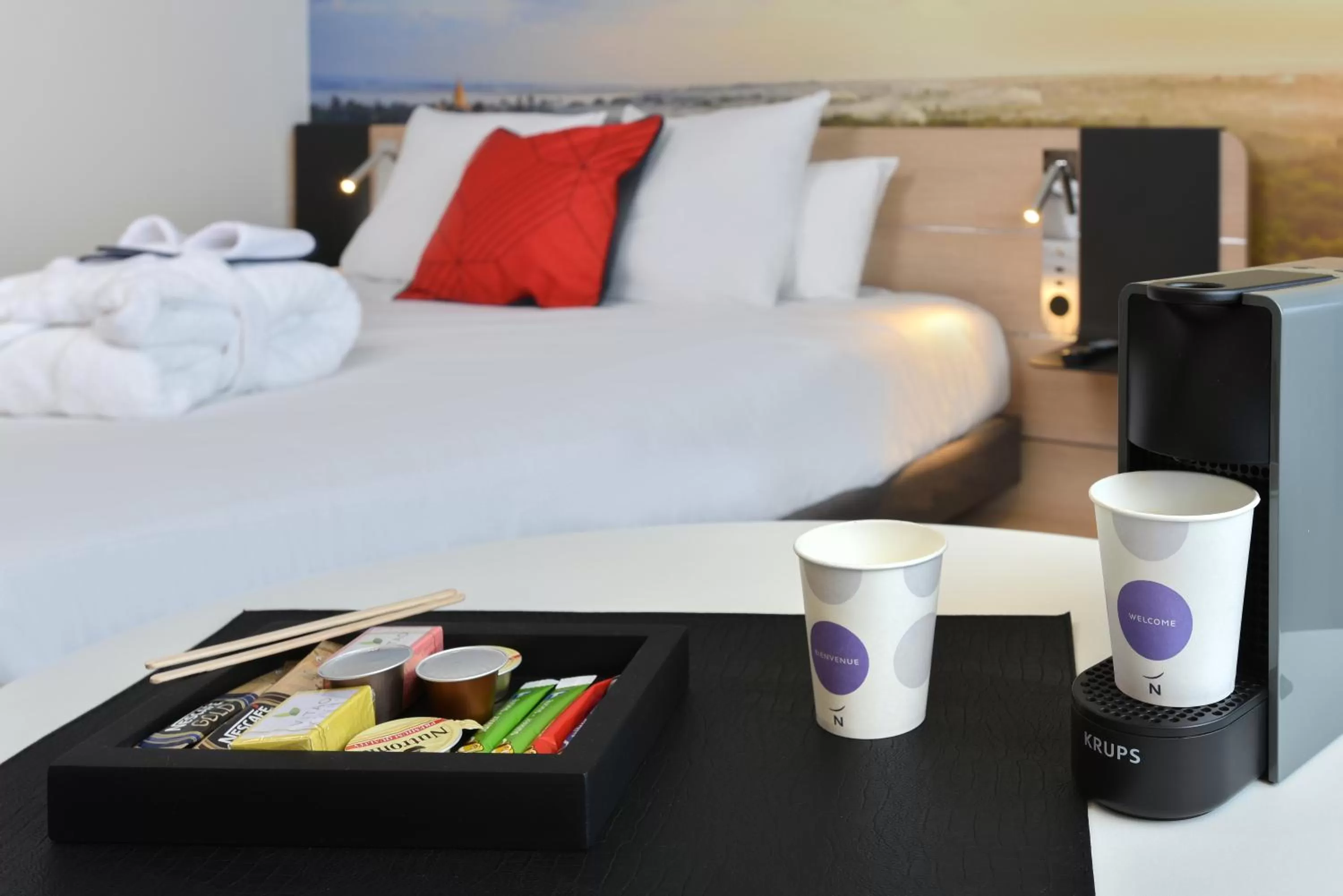 Decorative detail, Bed in Novotel Wavre Brussels East