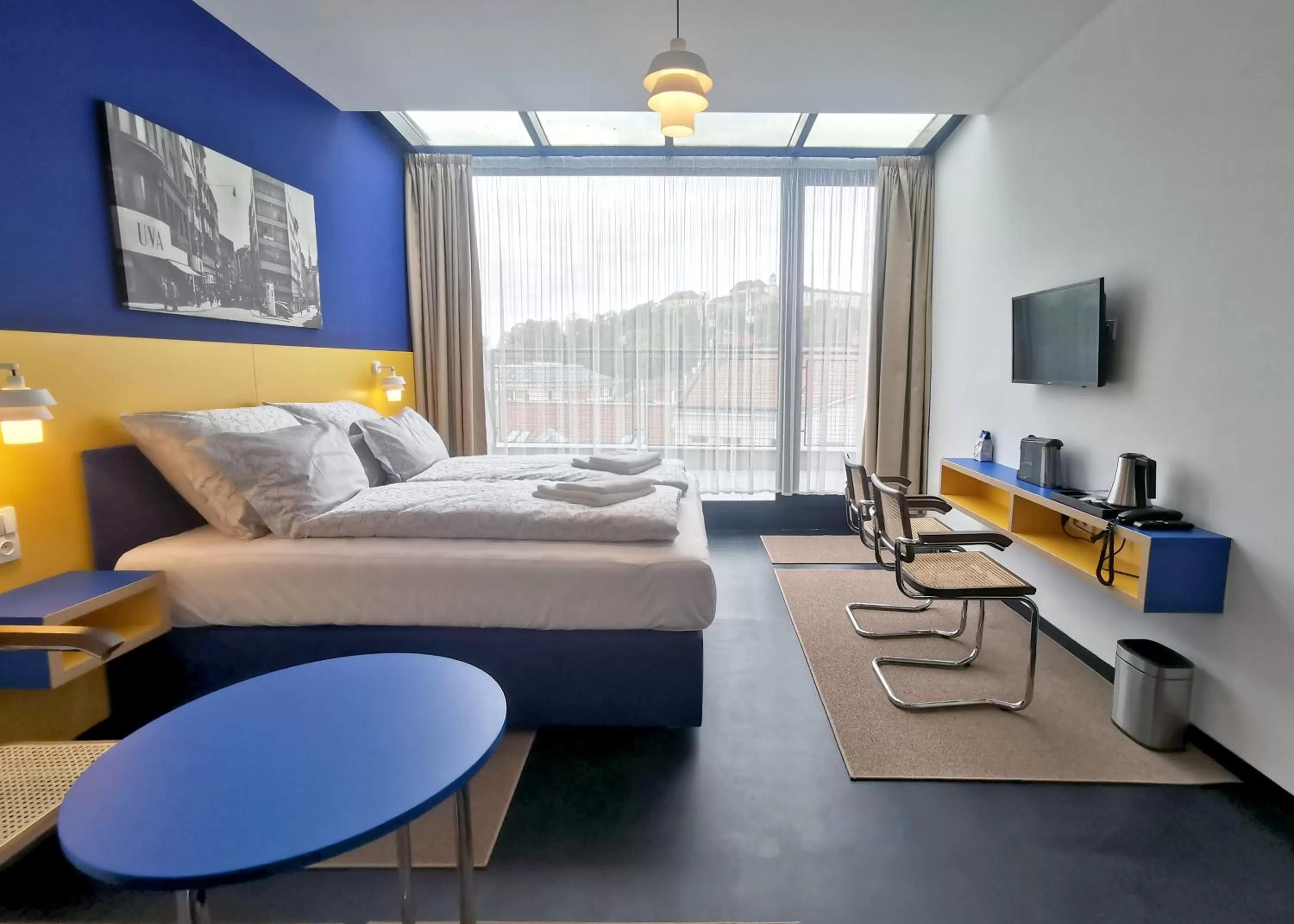 Bed in Hotel Avion - National Cultural Monument - ICONIC HOUSES ORG