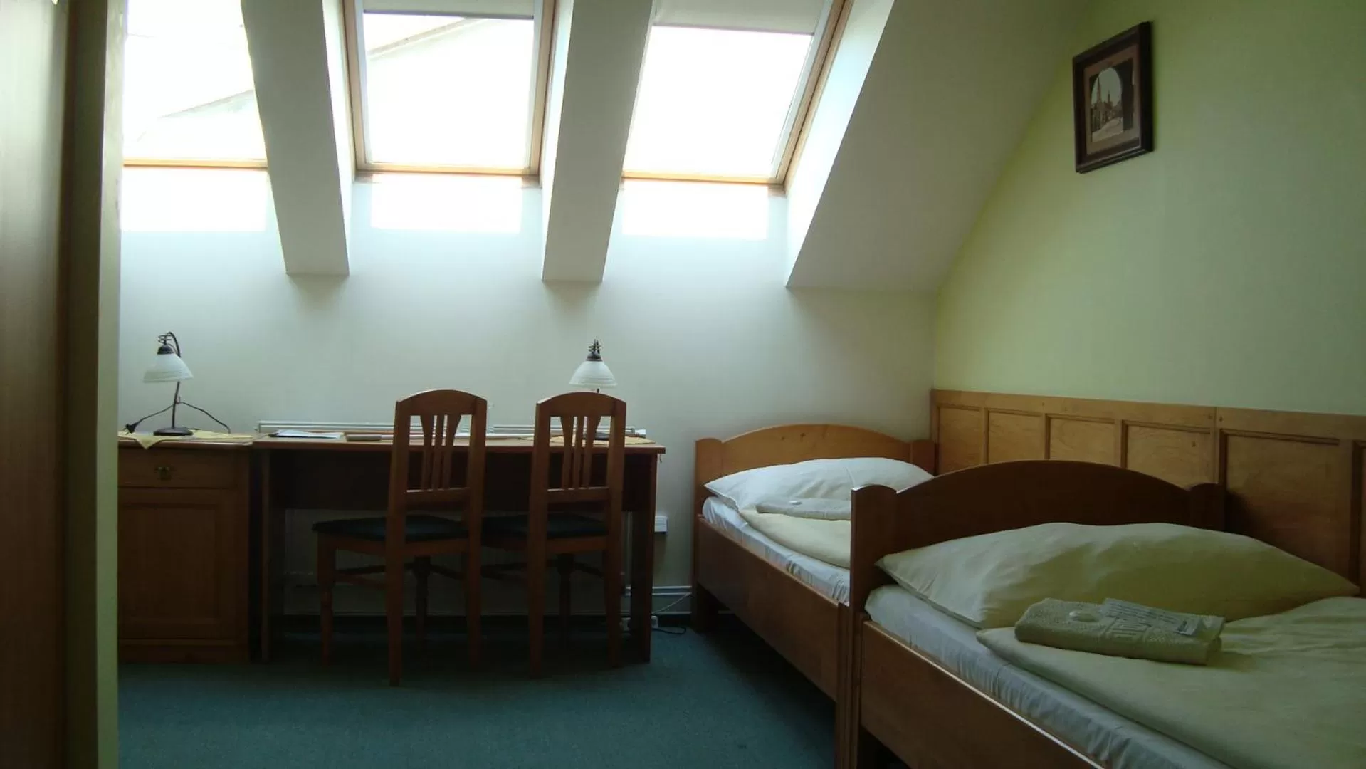 Bed in Hotel Krakonoš