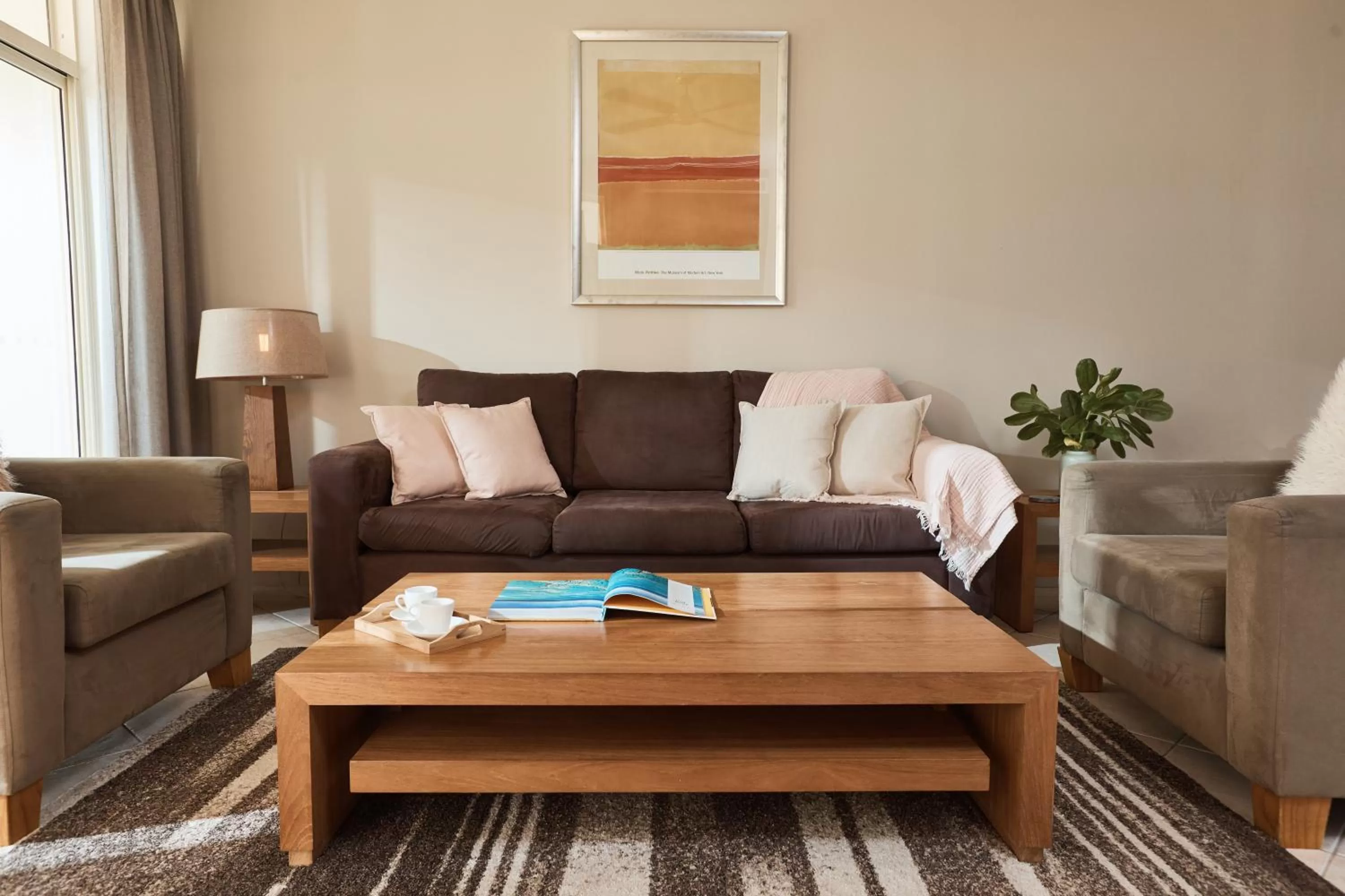 Living room in Sea Change Beachfront Apartments