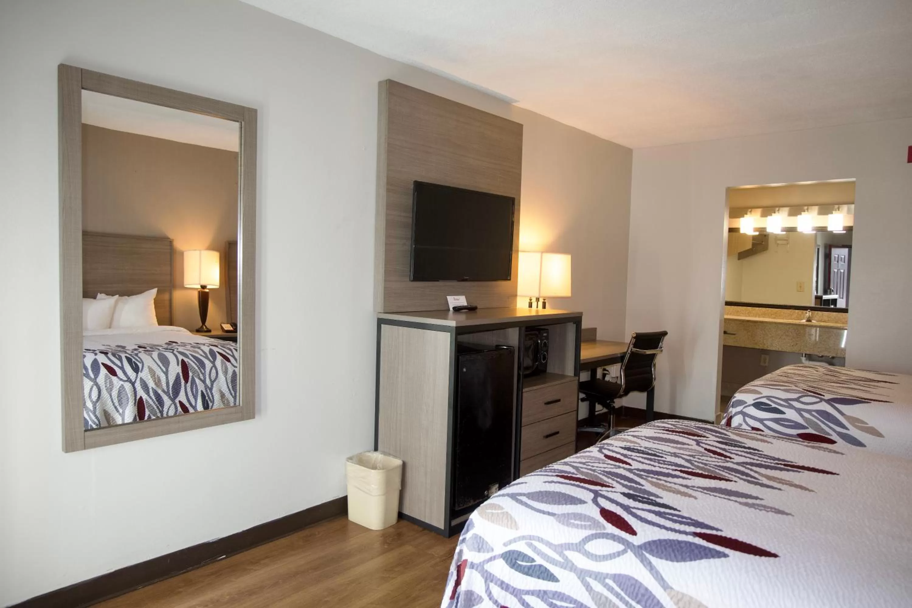 TV and multimedia, Bed in Red Roof Inn Savannah North I-95 - Port Wentworth