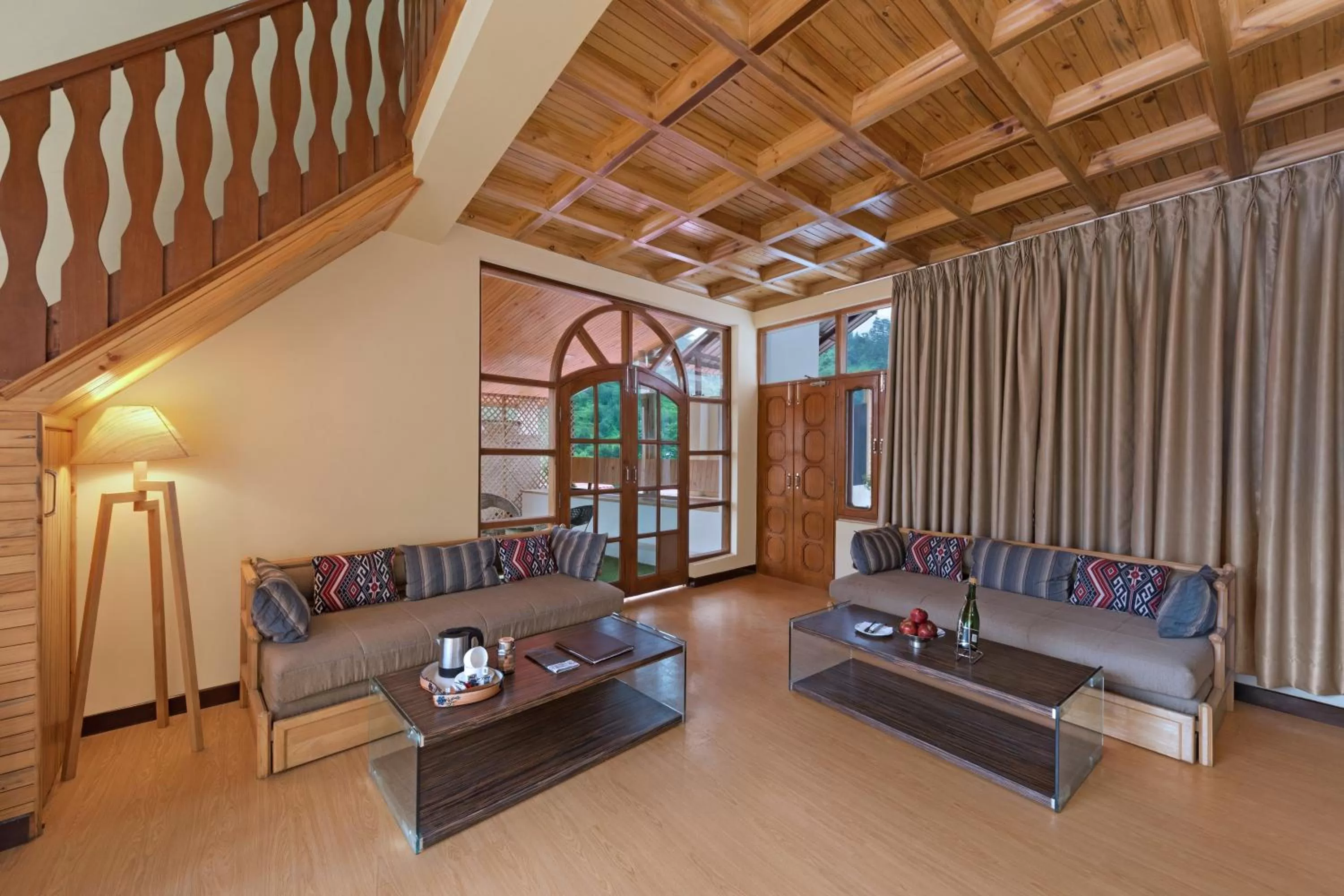 Seating area in Bravia Hotel Manali Inn