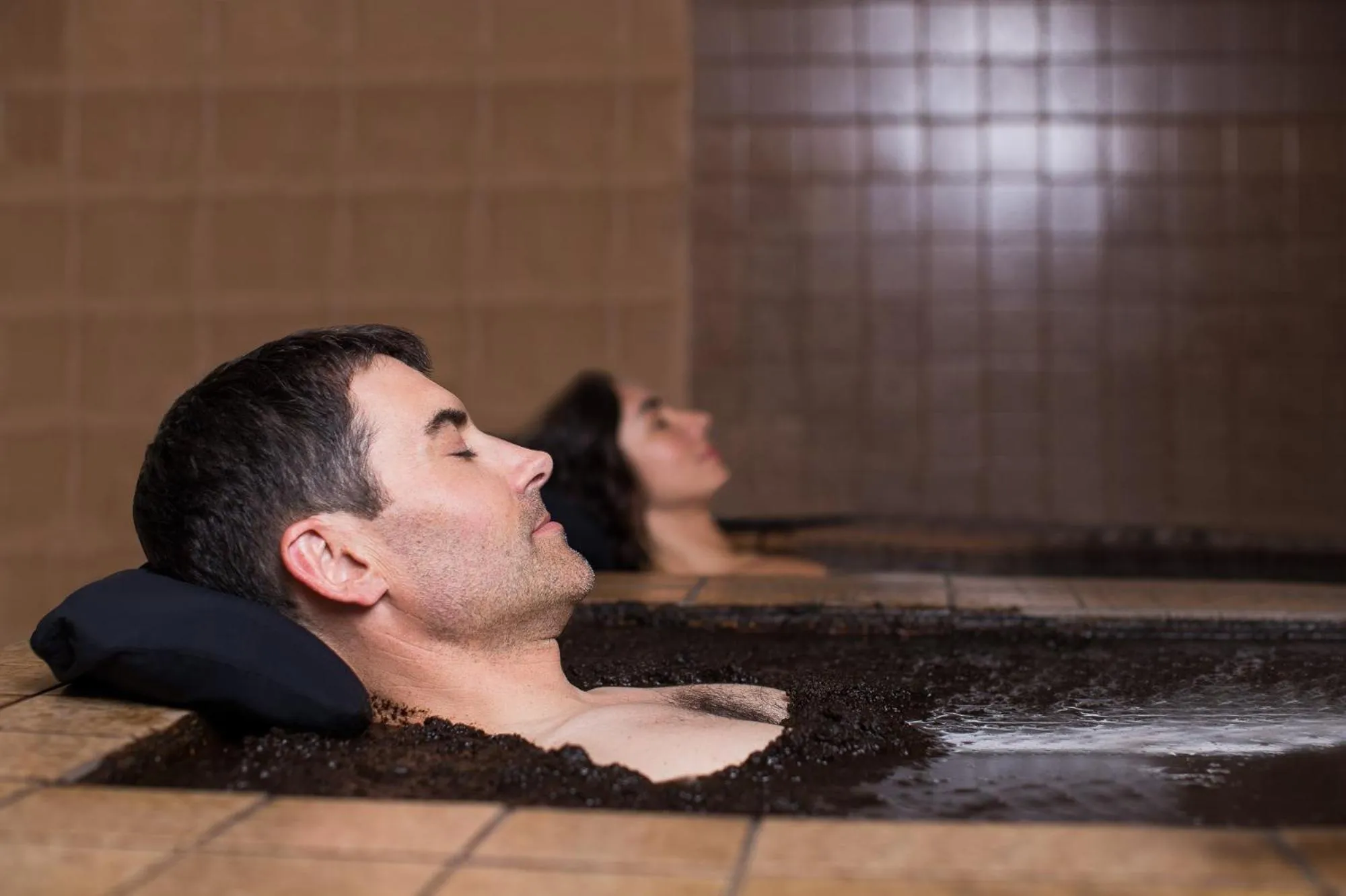 People in Roman Spa Resort