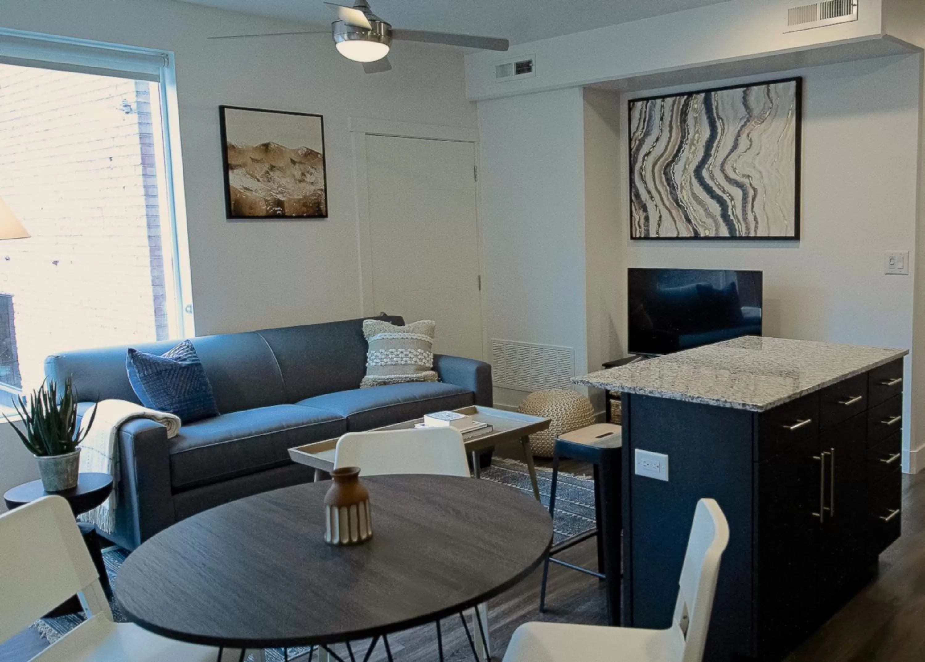 Living room, Seating Area in Kasa Downtown Salt Lake City