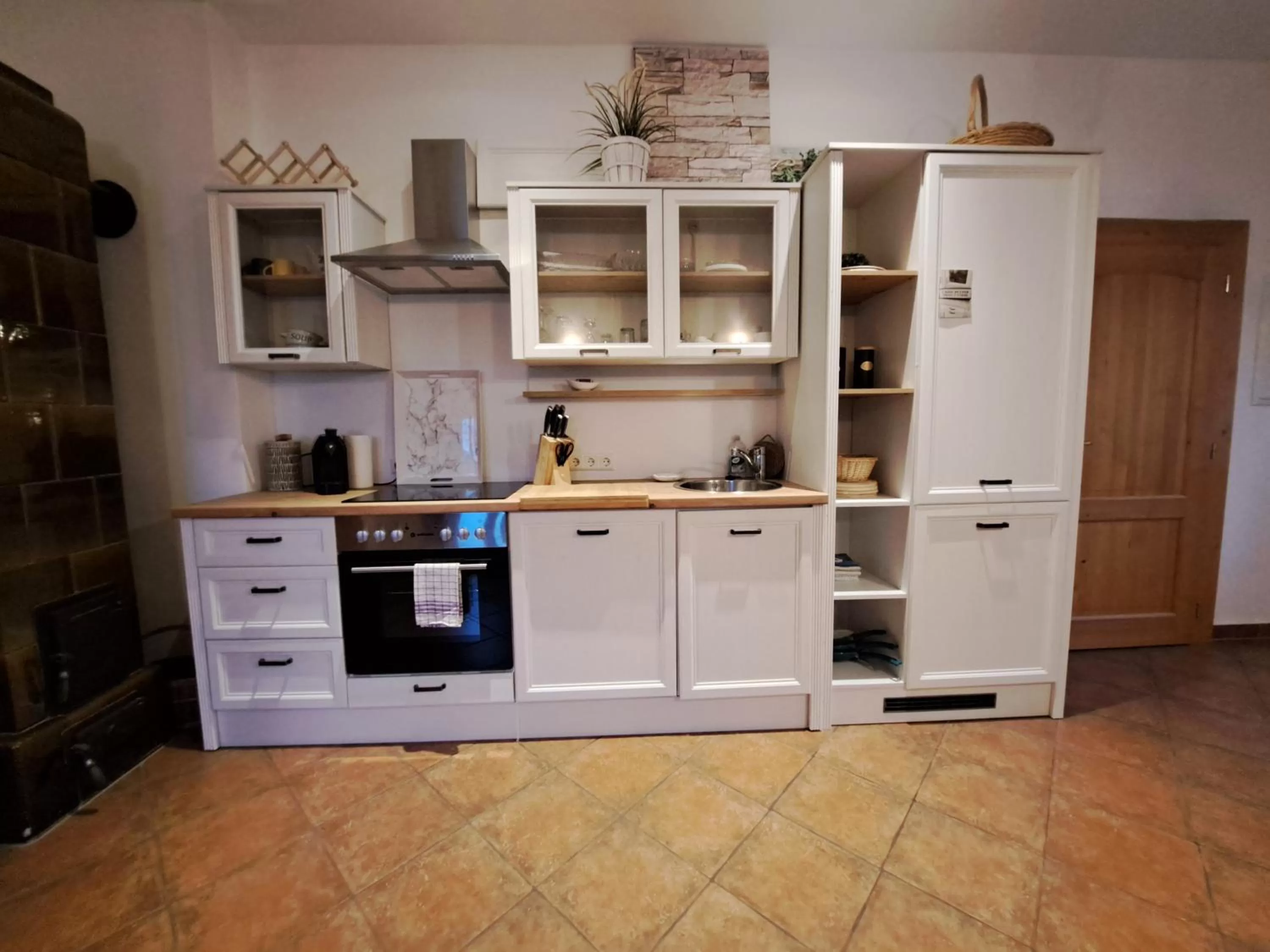 Kitchen or kitchenette in Gasthaus zum Fuchs - Familie Andrä