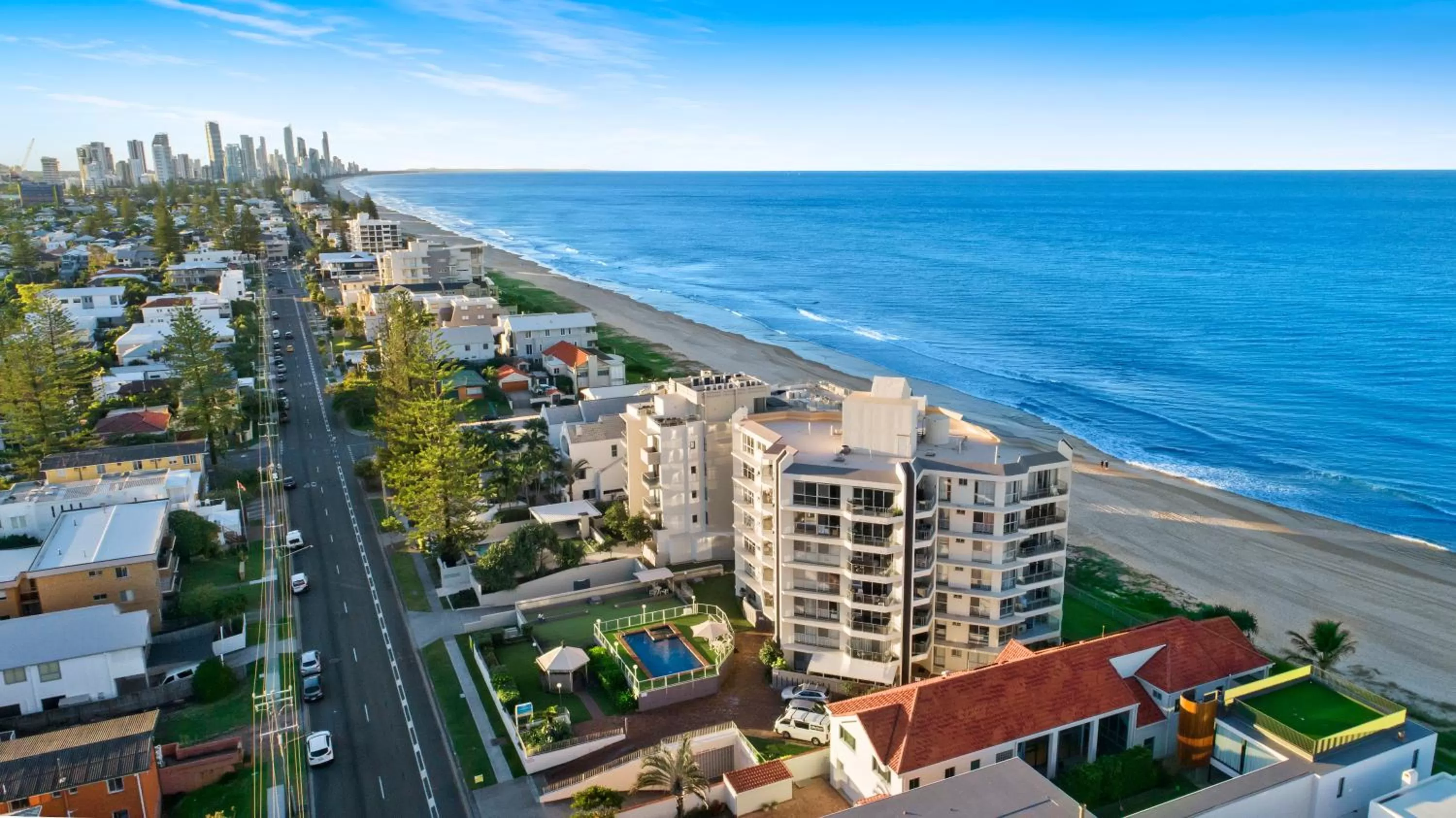 Bird's eye view in Foreshore Beachfront Apartments