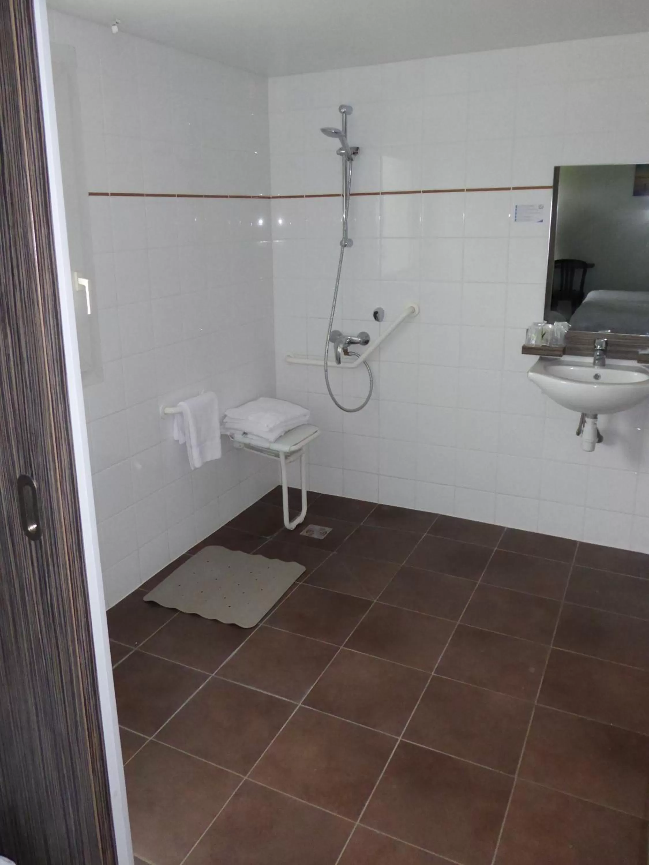 Shower in Hôtel Le Cosy Blois Villebarou