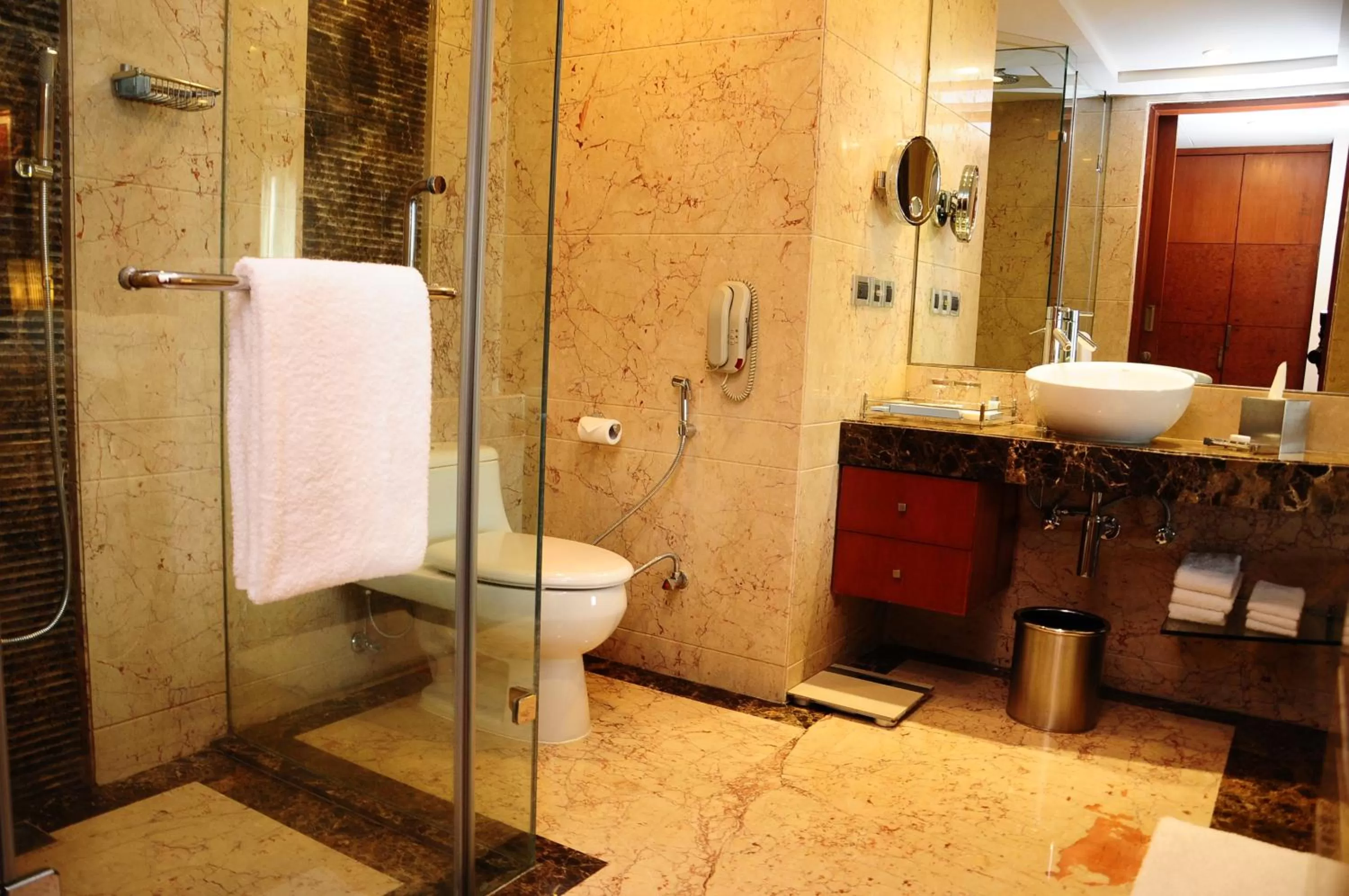Bathroom in Radisson Blu Plaza Delhi Airport