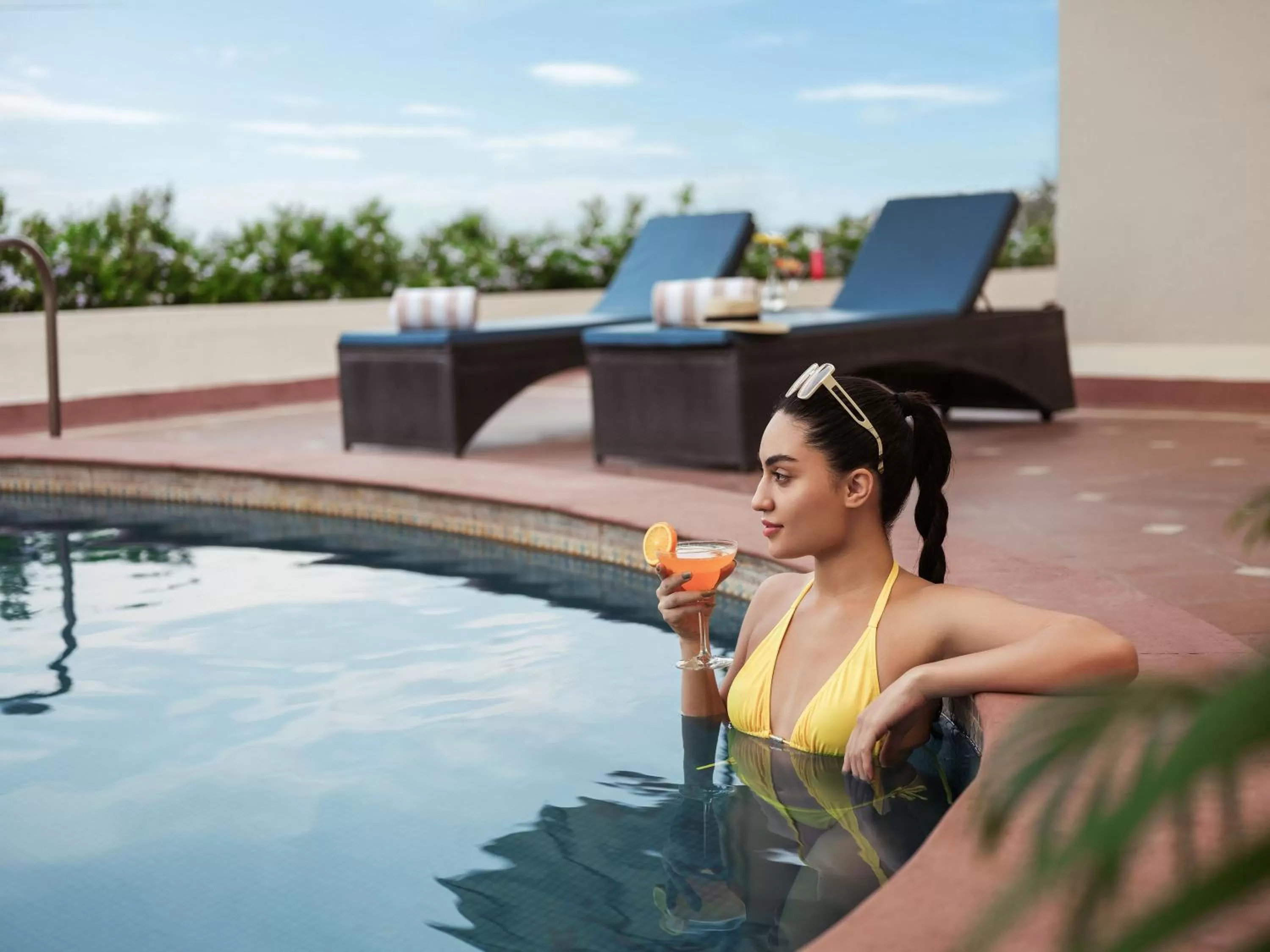 Pool view in Taj Krishna