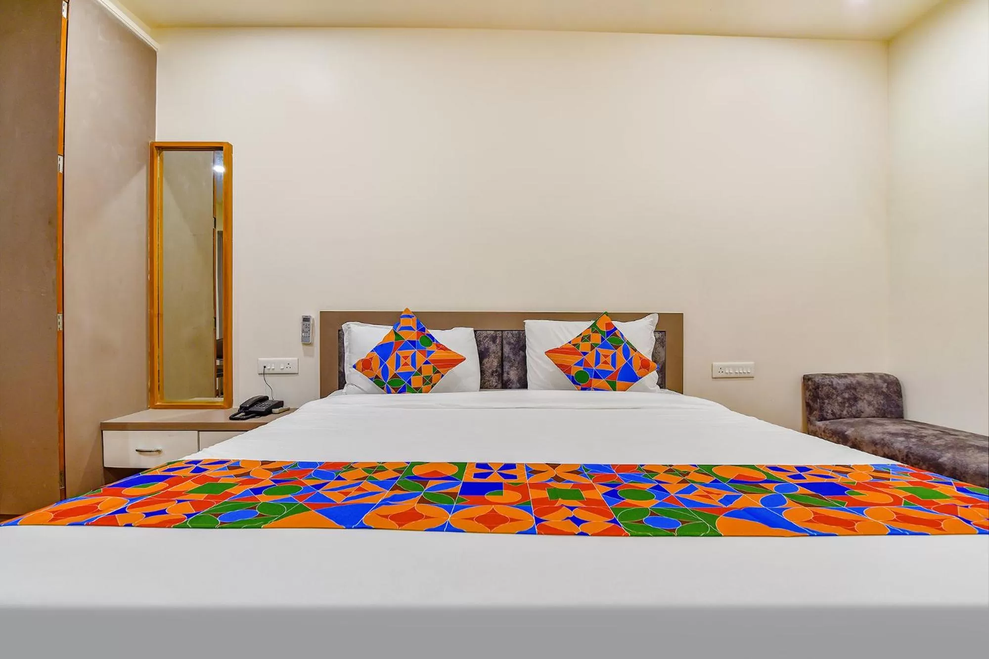 Bed in FabHotel Prime Rudra