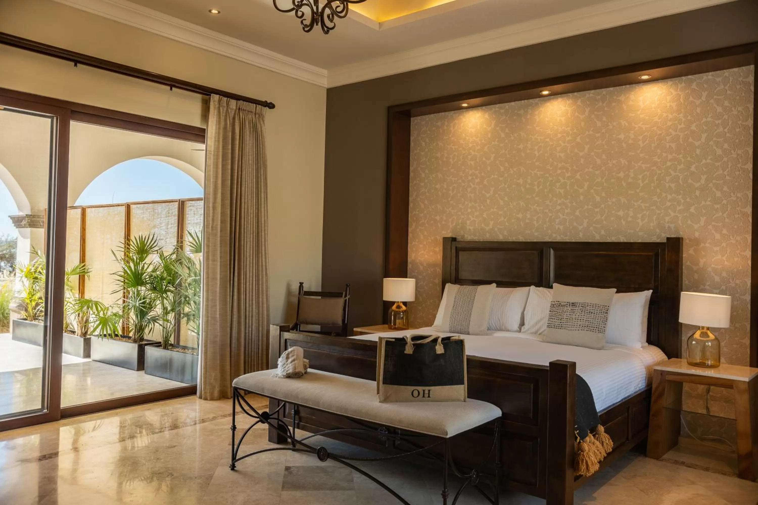 Bedroom, Bed in Orchid House Baja