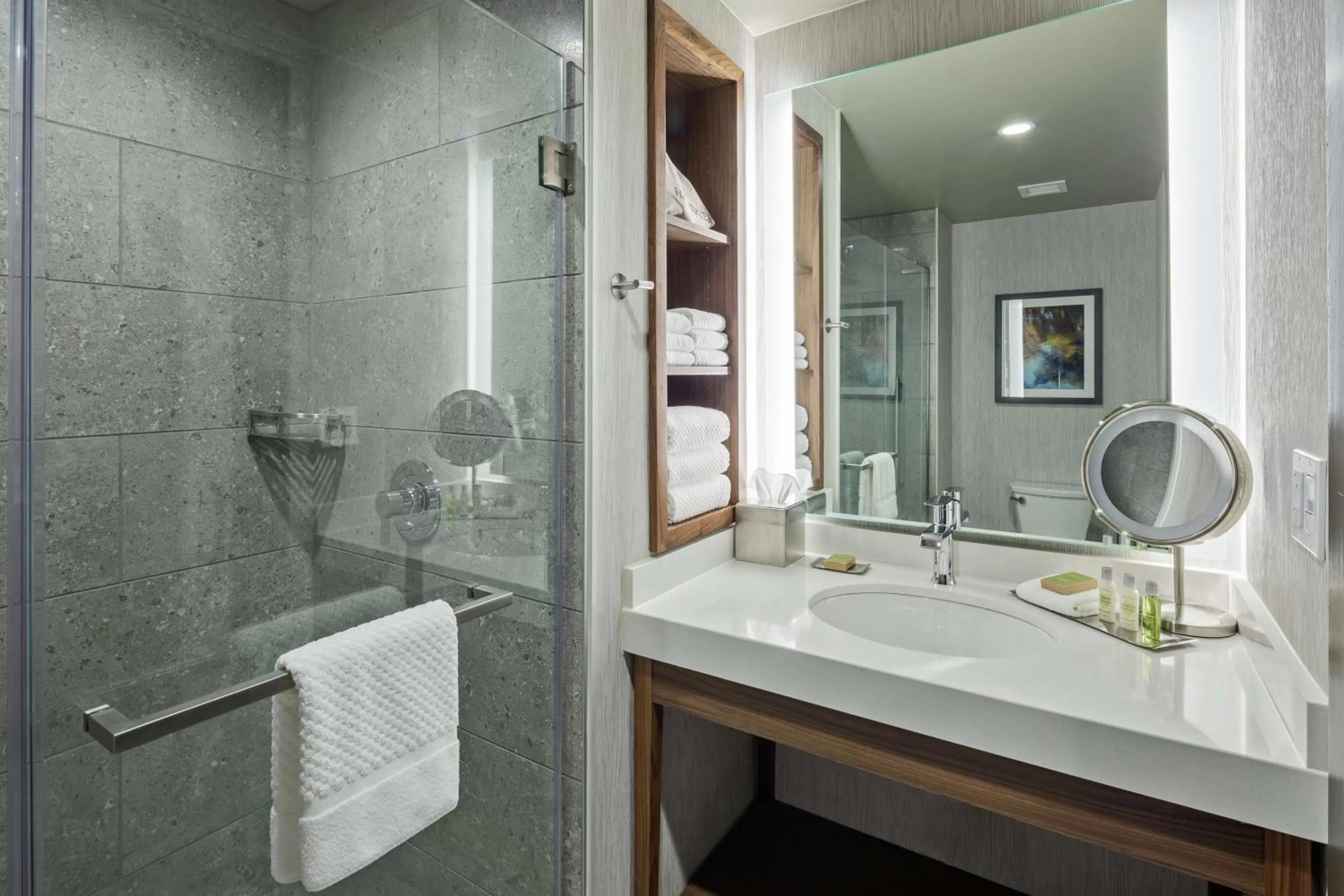 Bathroom in The Bevy Hotel Boerne, A Doubletree By Hilton