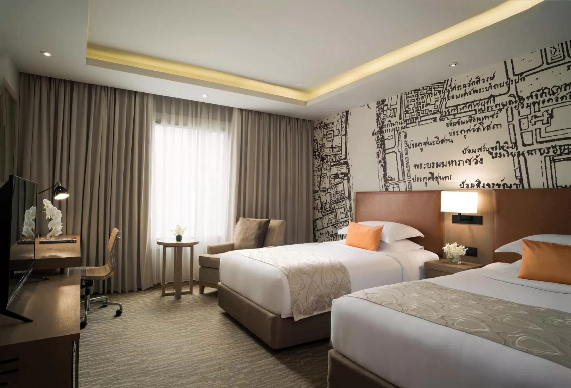 Grand Deluxe Twin Room in Grand Fortune Hotel Bangkok - SHA Extra Plus