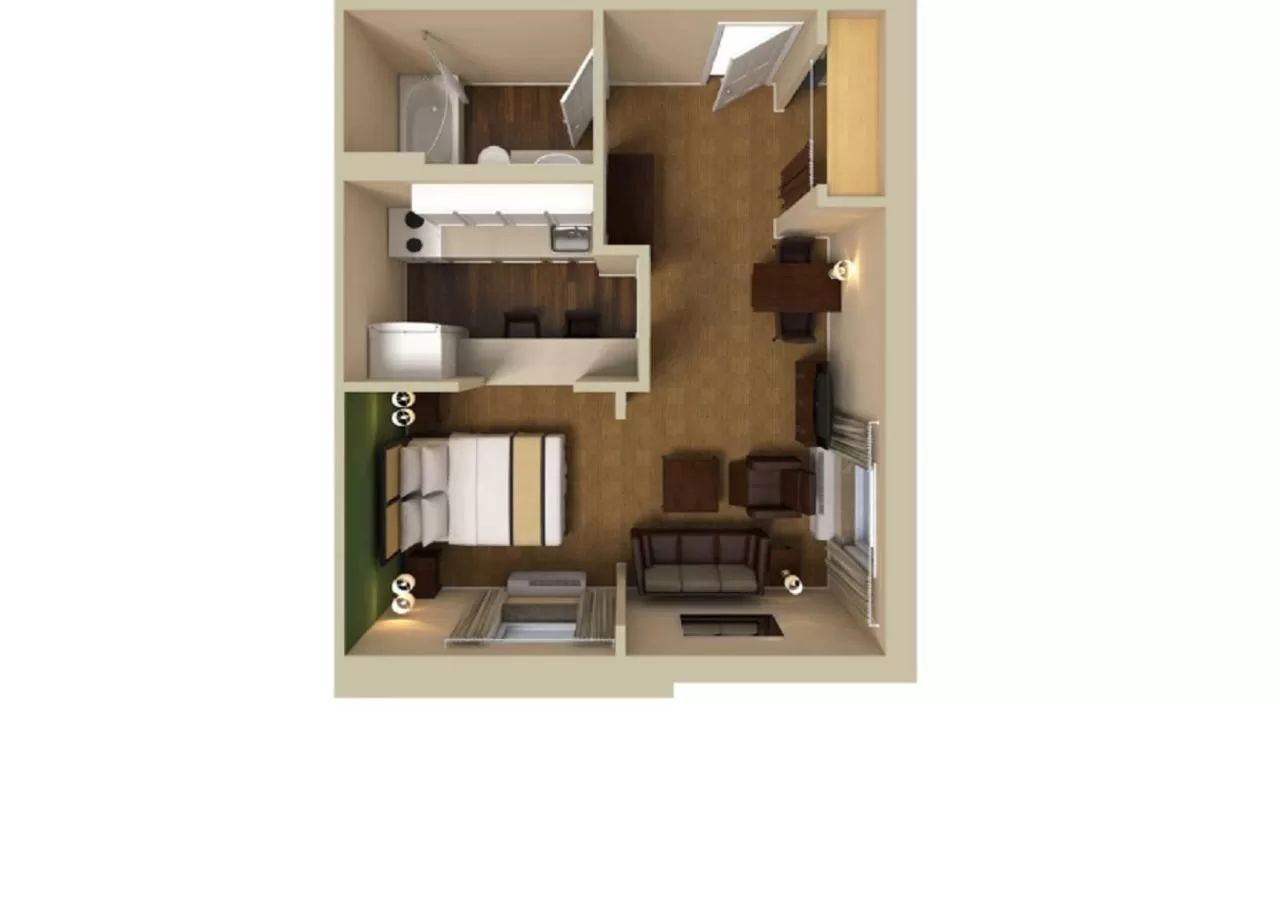Floor plan in Extended Stay America Select Suites - Detroit - Ann Arbor - University South
