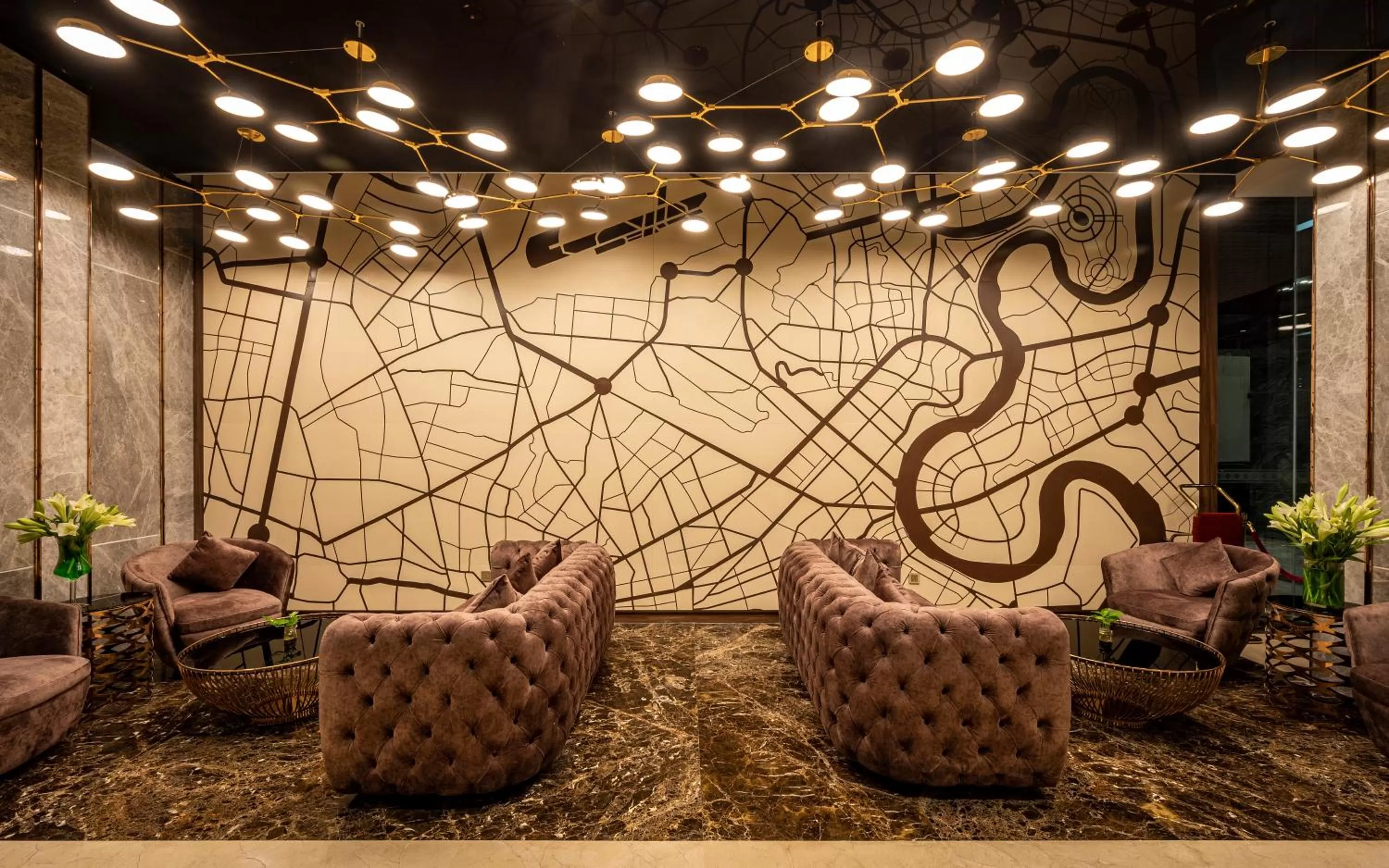 Seating area in Muong Thanh Luxury Saigon Hotel