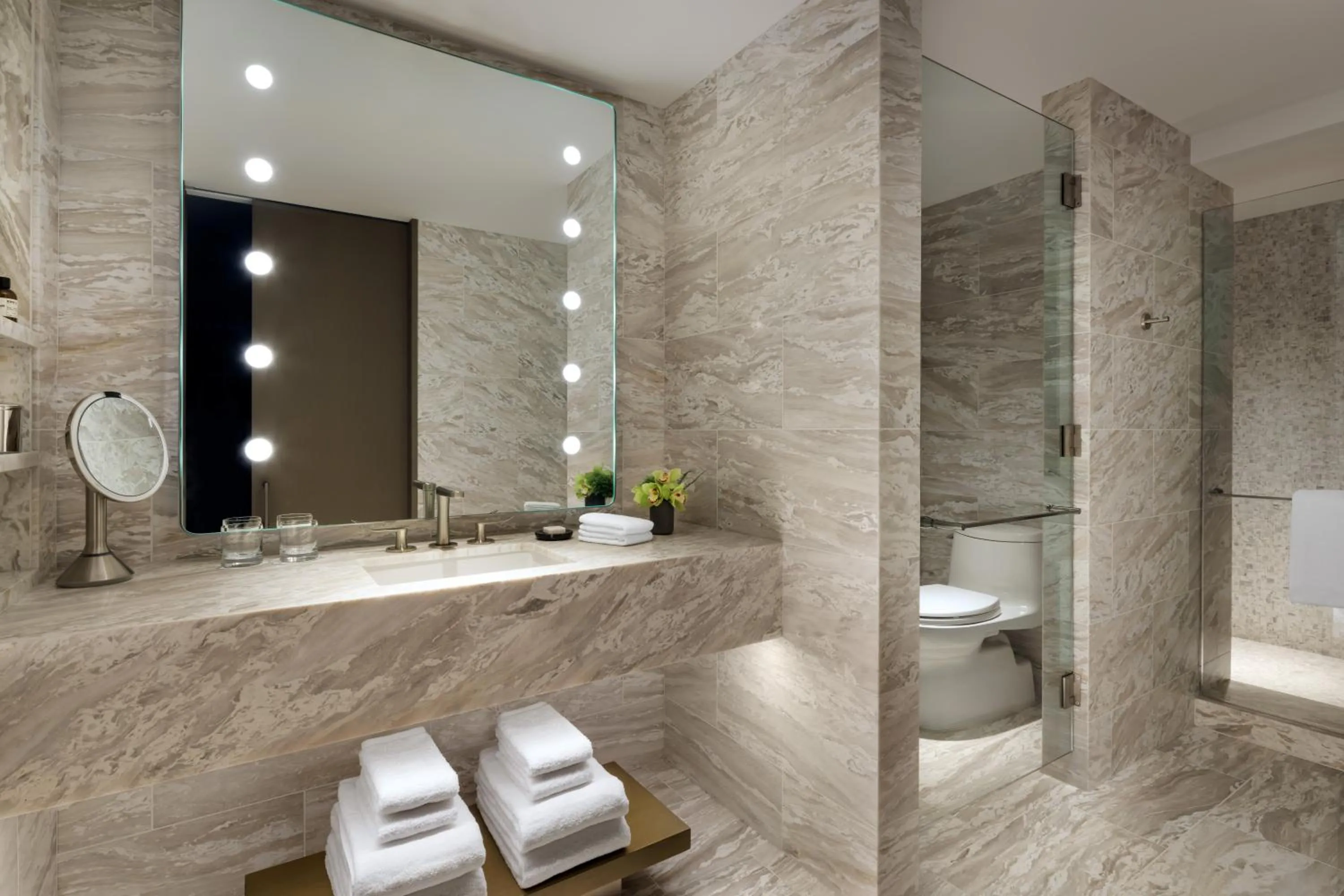 Bathroom in Fairmont Century Plaza Los Angeles at Beverly Hills