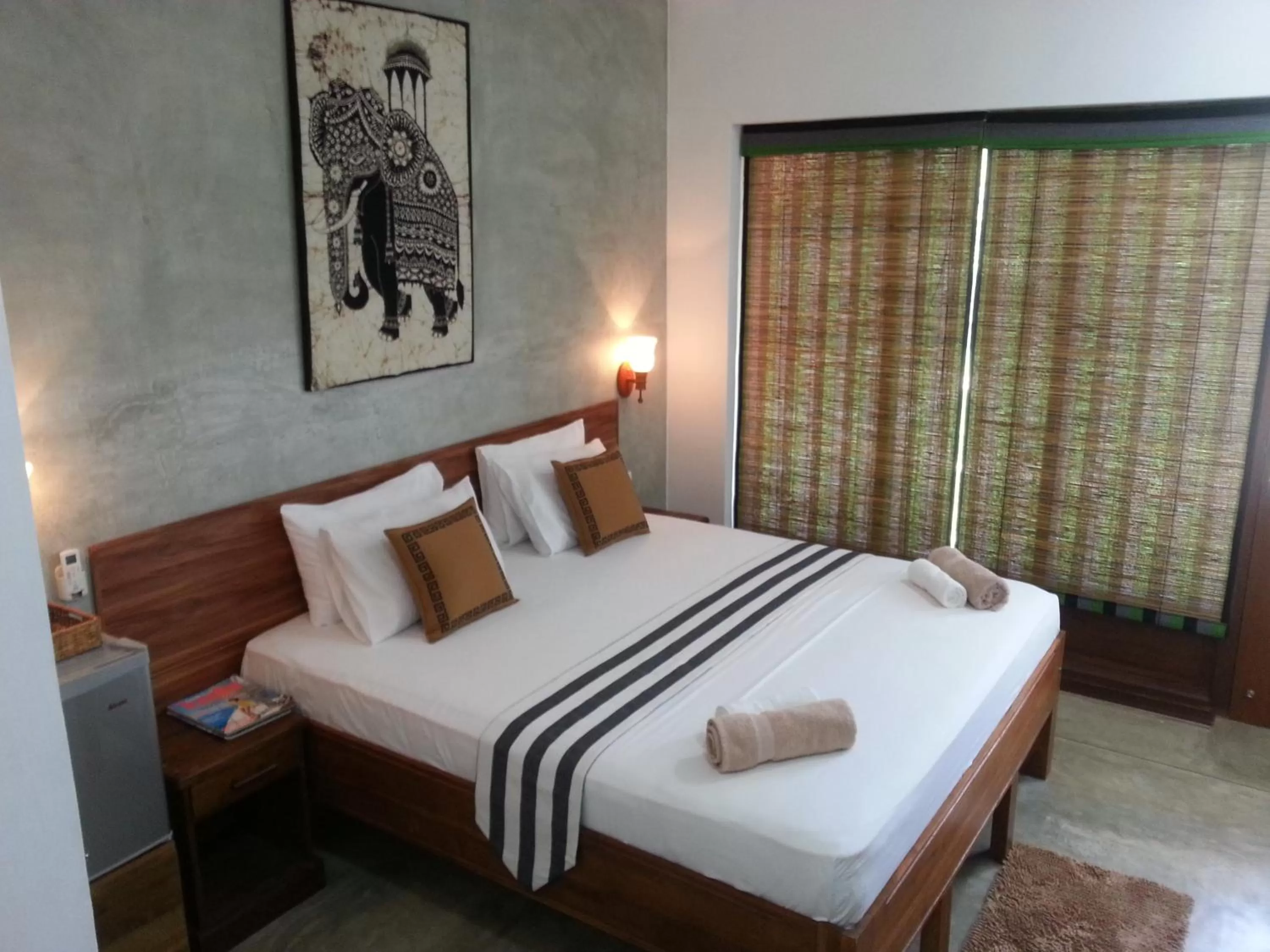 Bed in Green Wood Villa Negombo