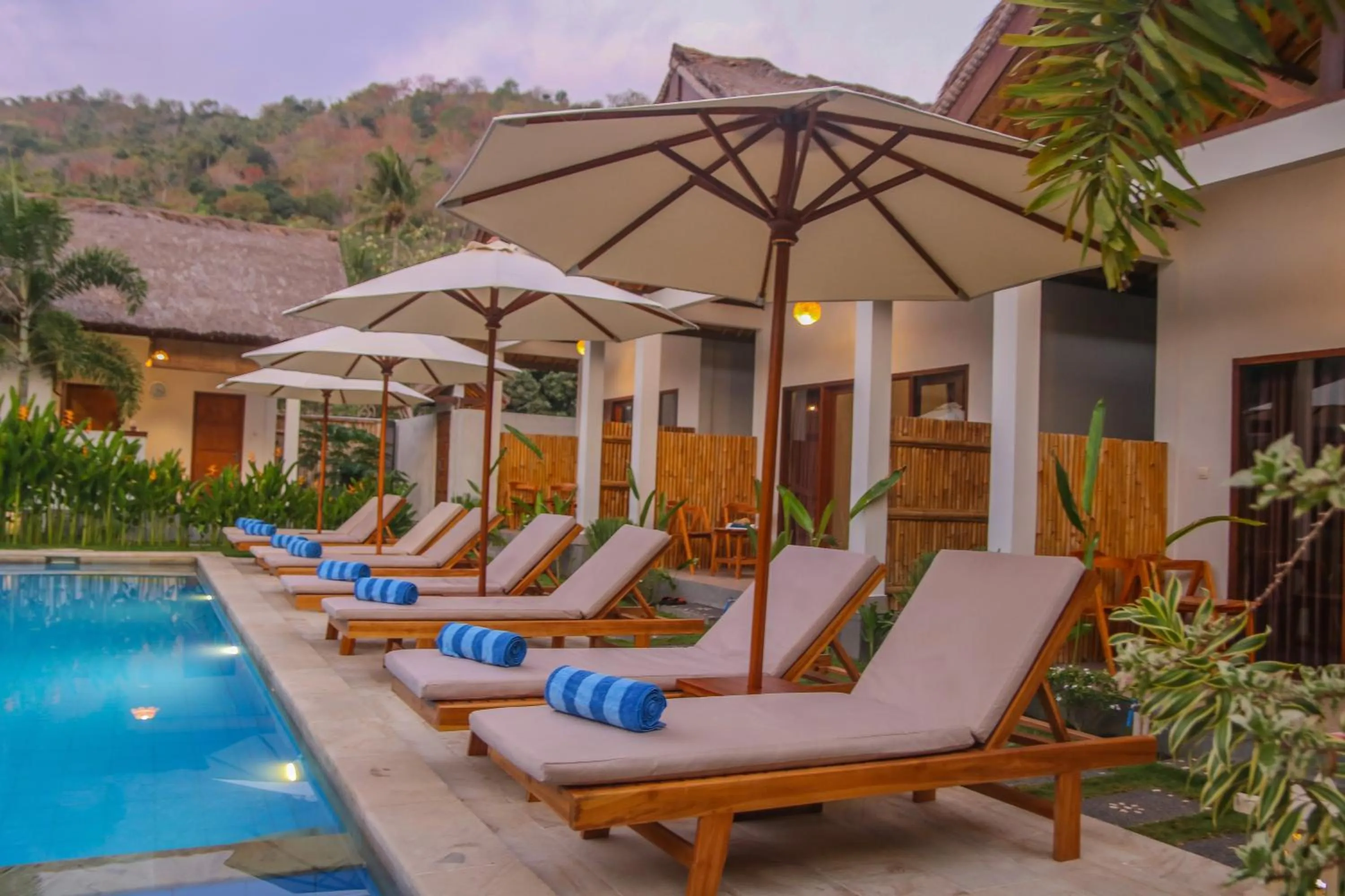 Pool view in Cozy Cottages Lombok