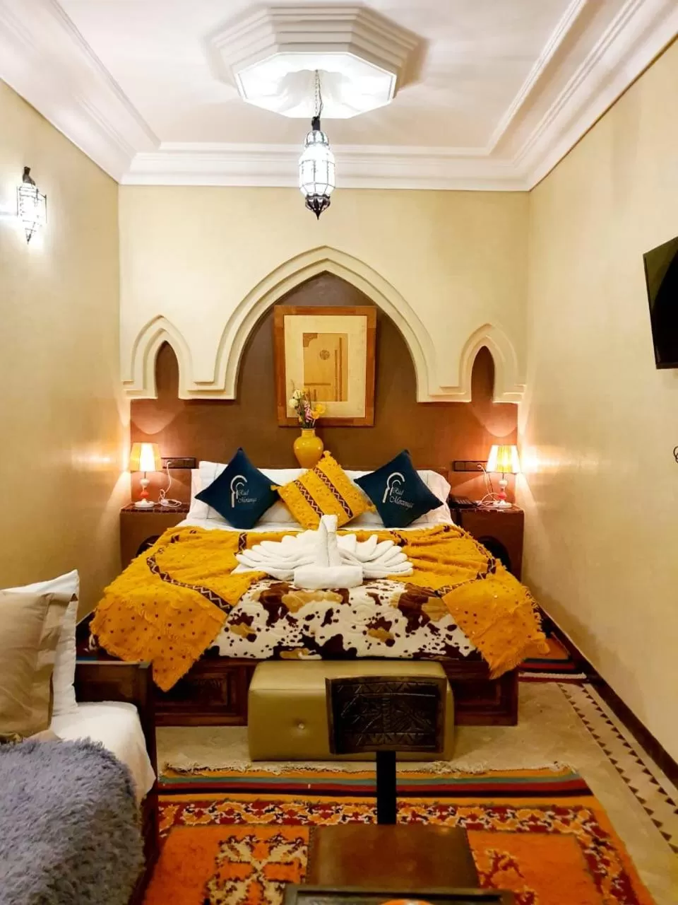 Bed in Riad Merzouga