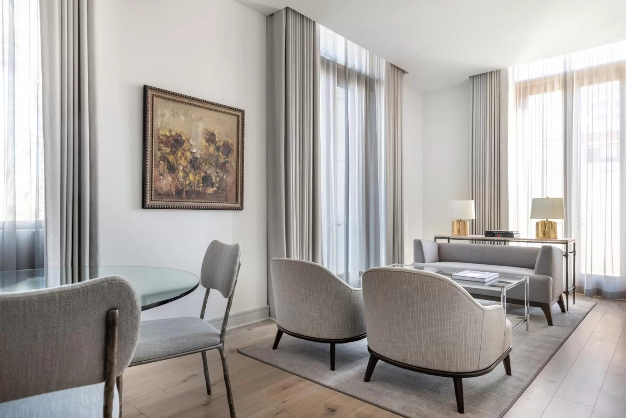 Living room in La Colombe d'Or Hotel