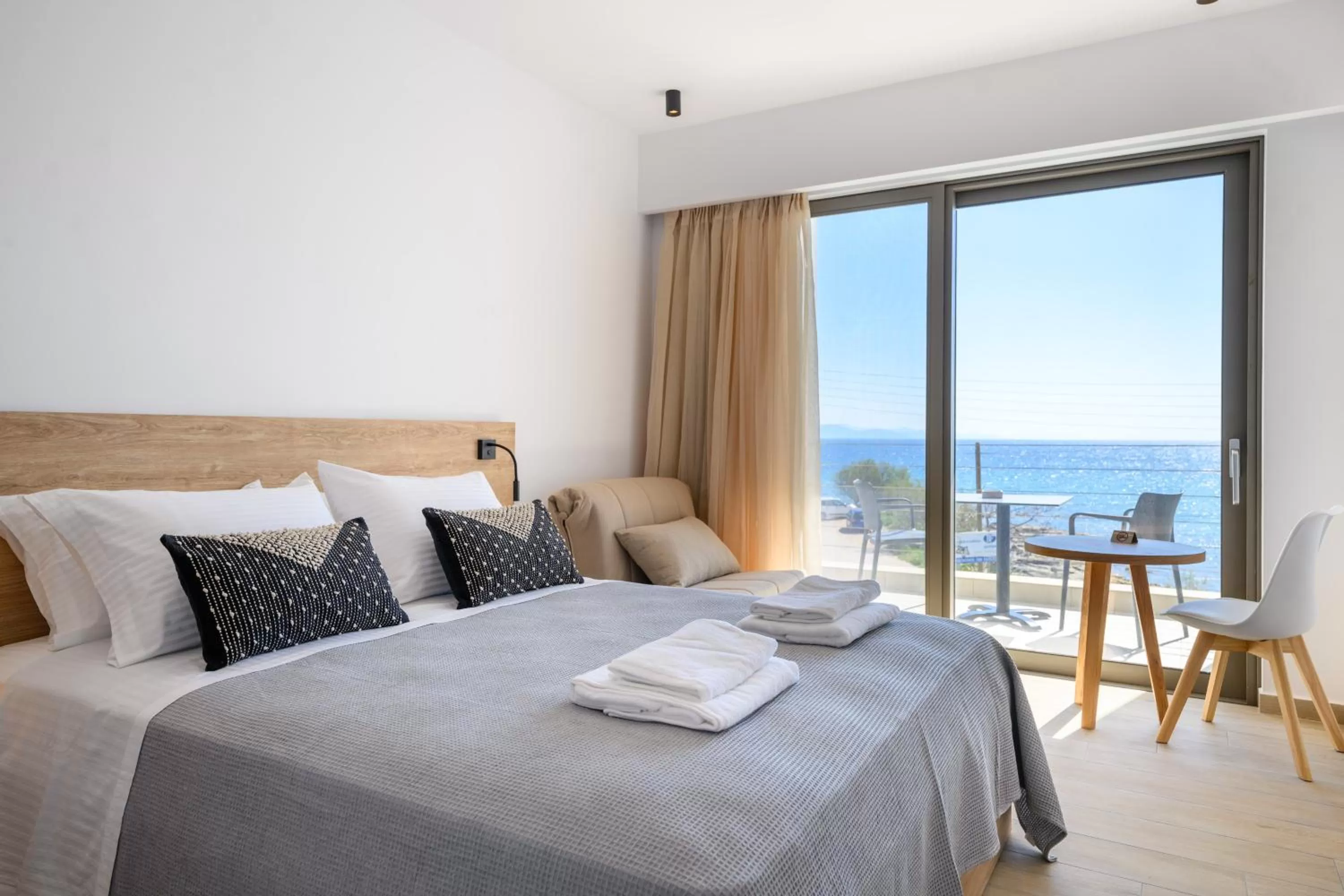 Bed in CUBES ON THE BEACH Athens Airport