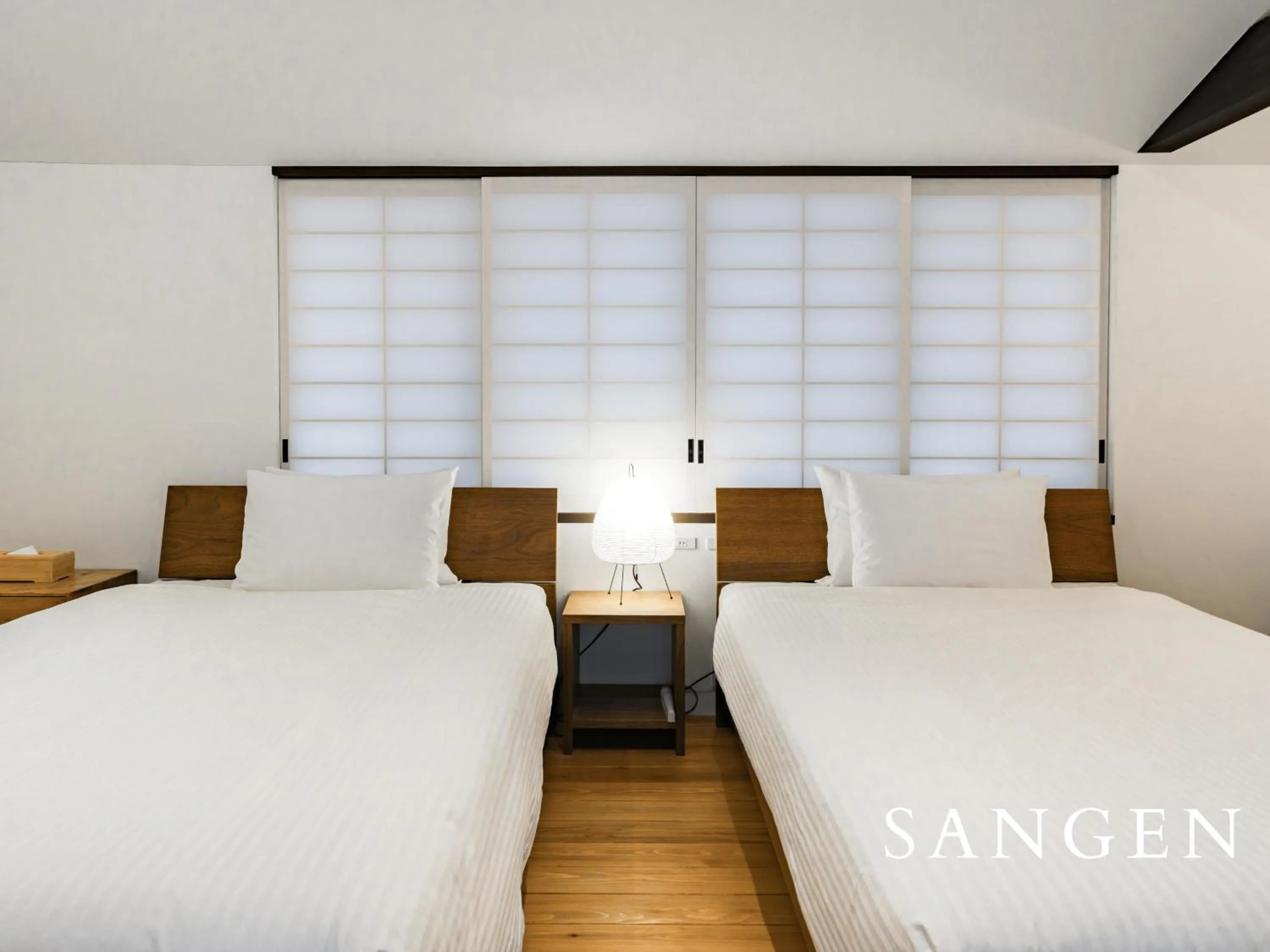 Bed in Kyoto Machiya Fukune