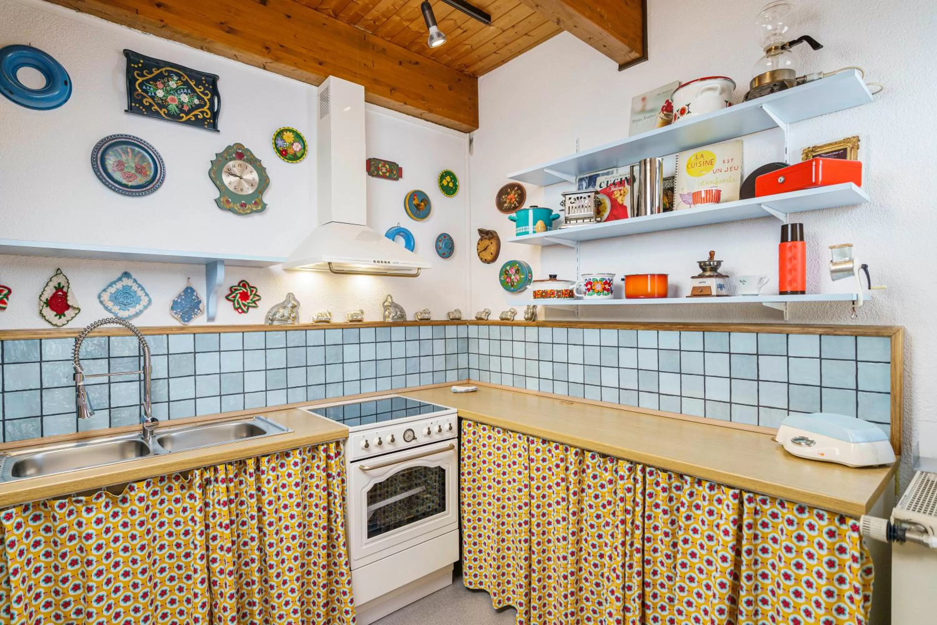 Communal kitchen in Tante ALMA's Bonner Hotel