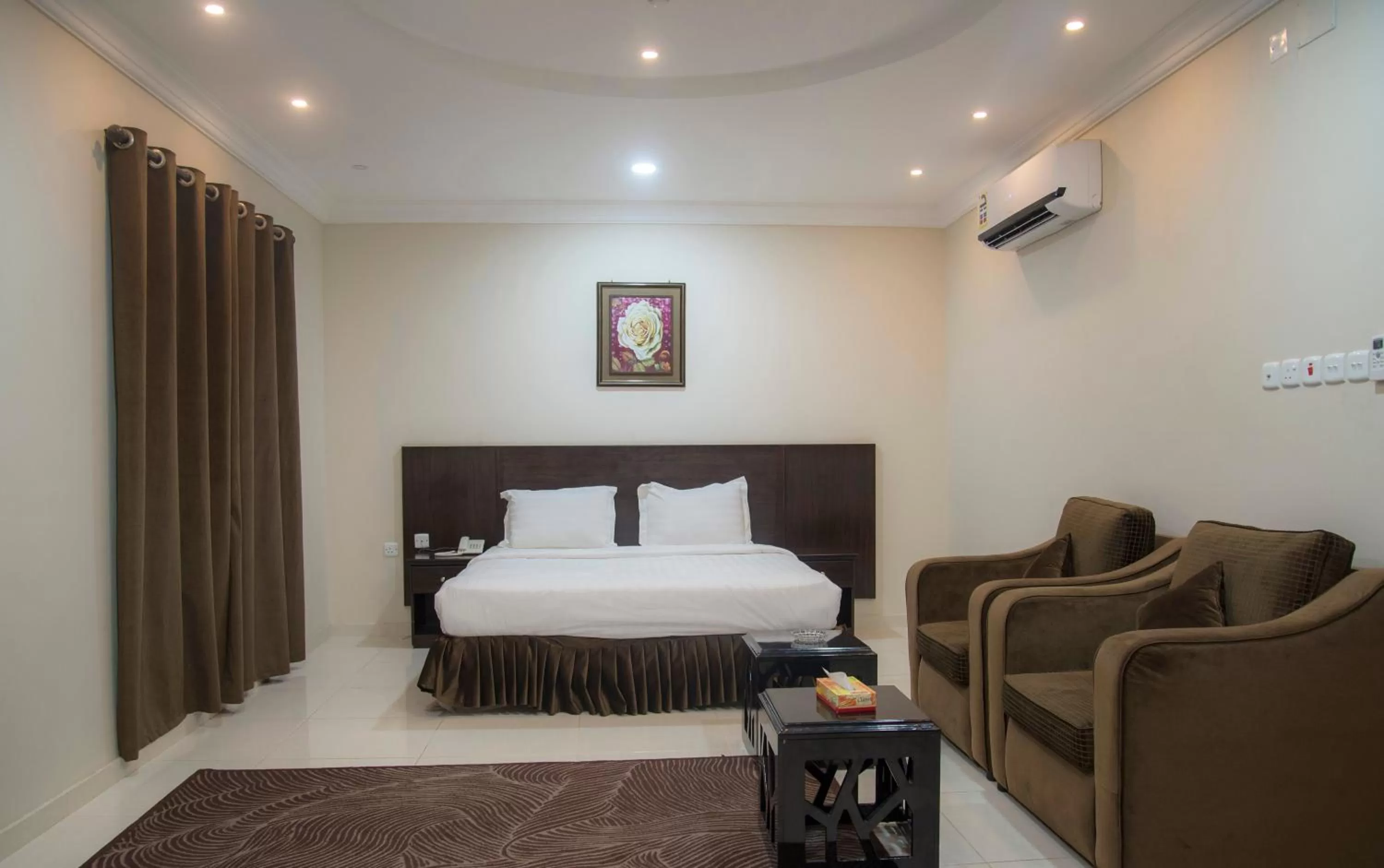 Bedroom, Bed in Shams Suites Furnished Units