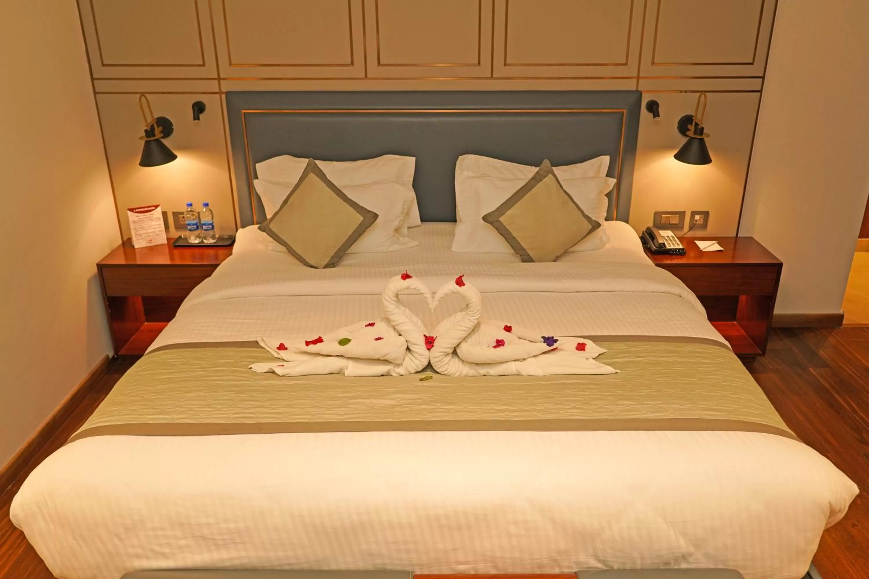 Bed in Pride Hotel Udaipur
