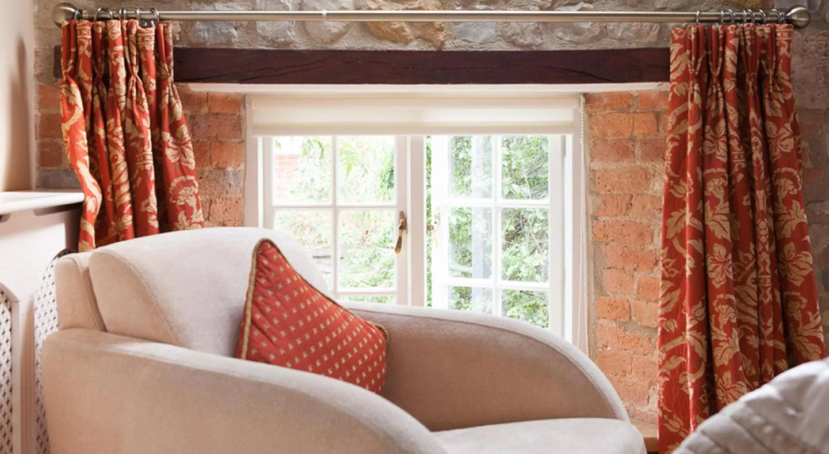 Seating area in The Old Kiln House