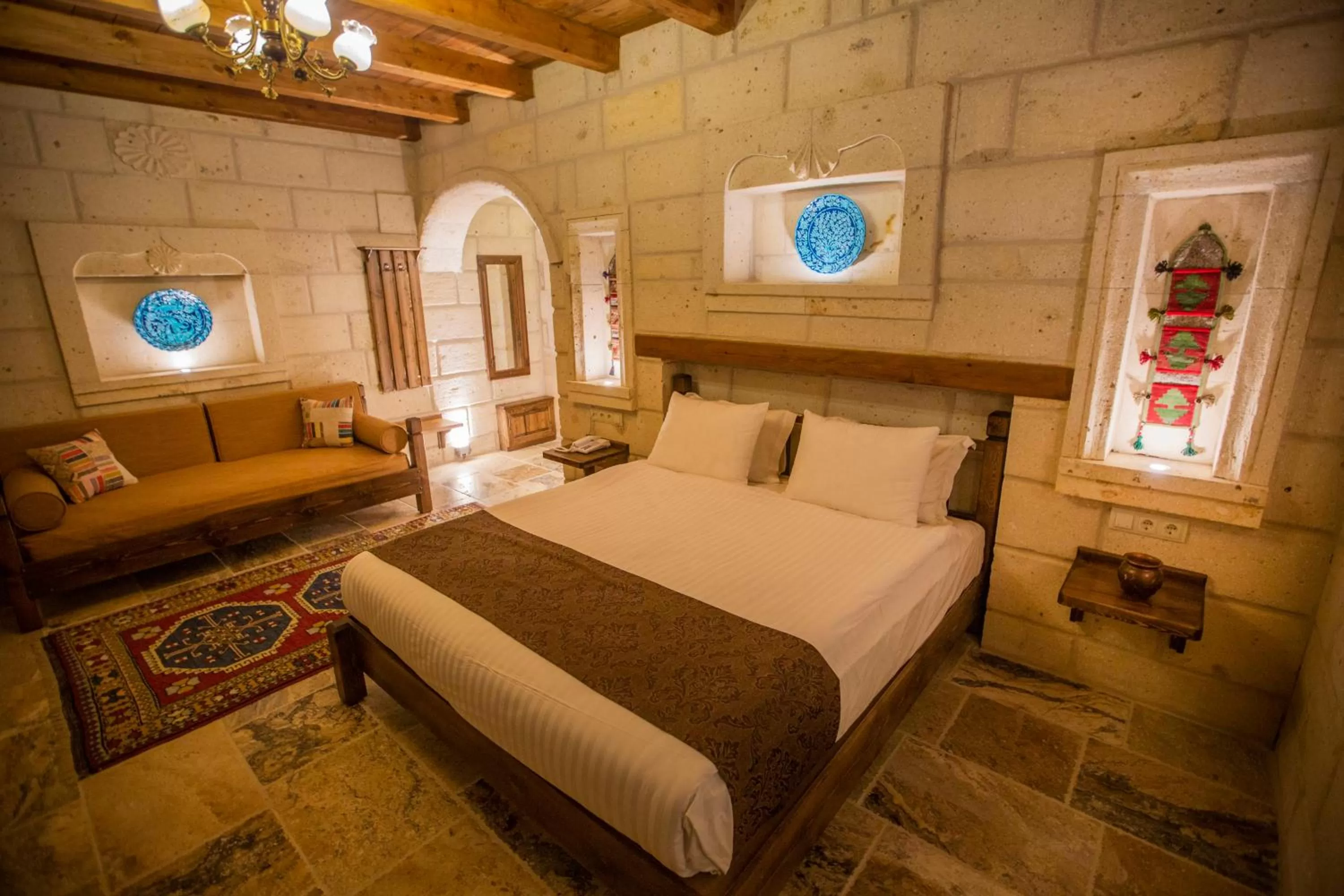 Bed in Zara Cave Hotel